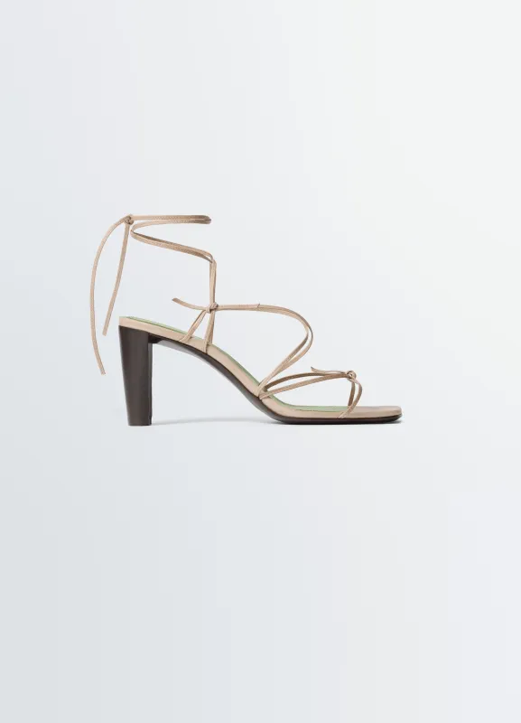 MIGNONS SANDALS 80 MM HEEL IN LEATHER made by Lemaire