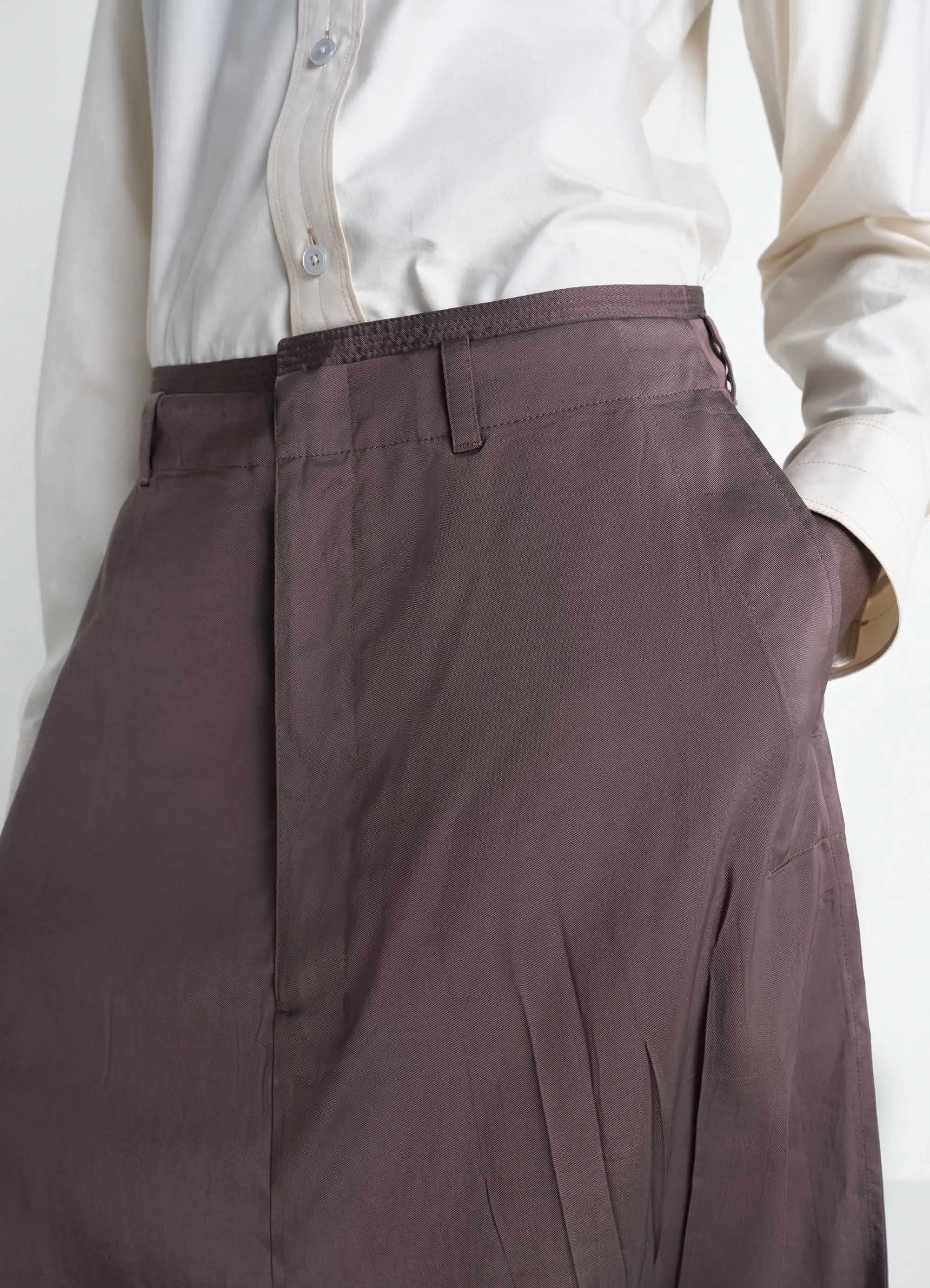 CREASED DROPPED CROTCH BERMUDAS IN POLY VISCOSE TWILL sold by Lemaire product image thumbnail 3