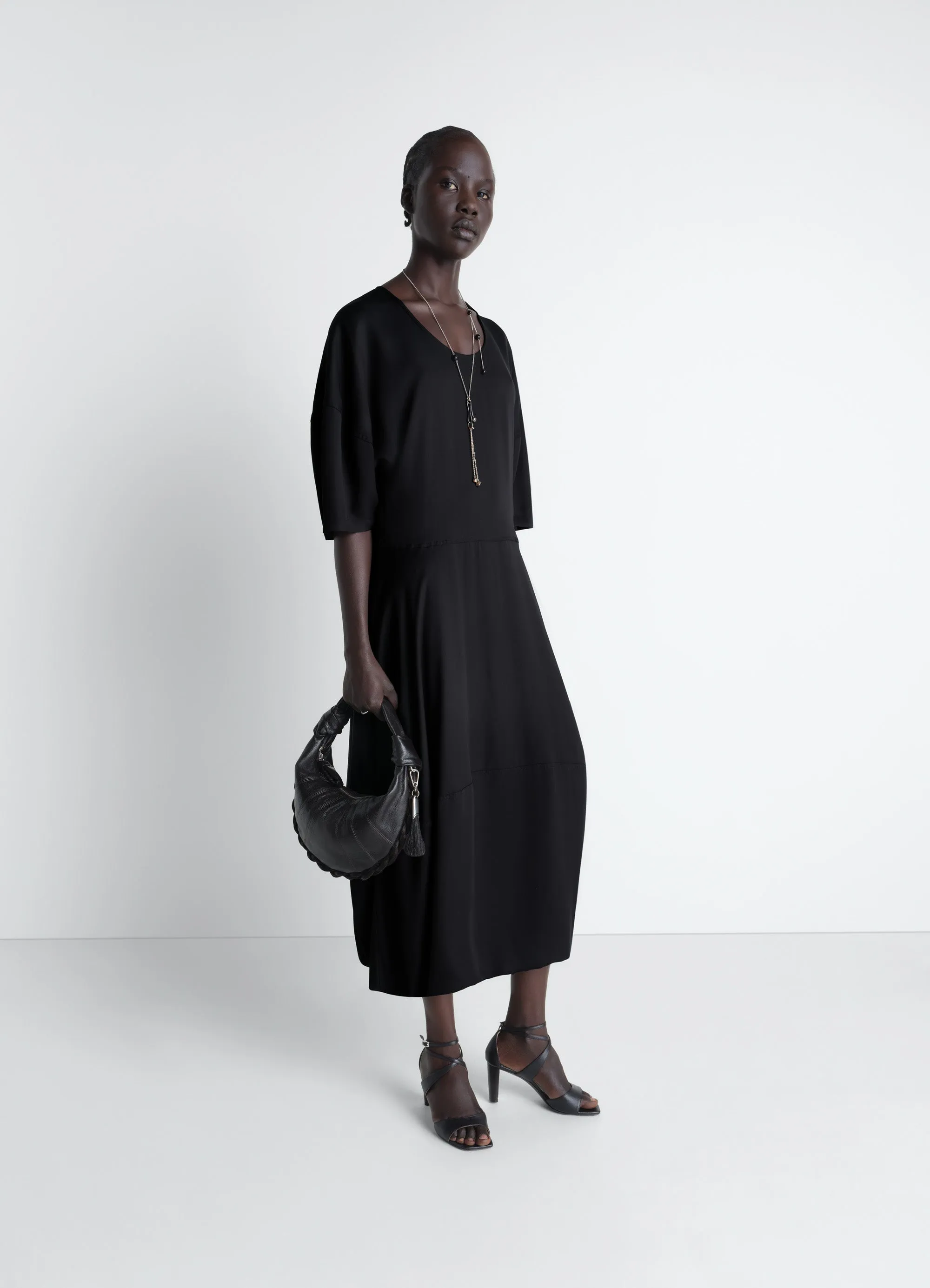 BALLOON DRESS IN CREPE DE CHINE VISCOSE sold by Lemaire