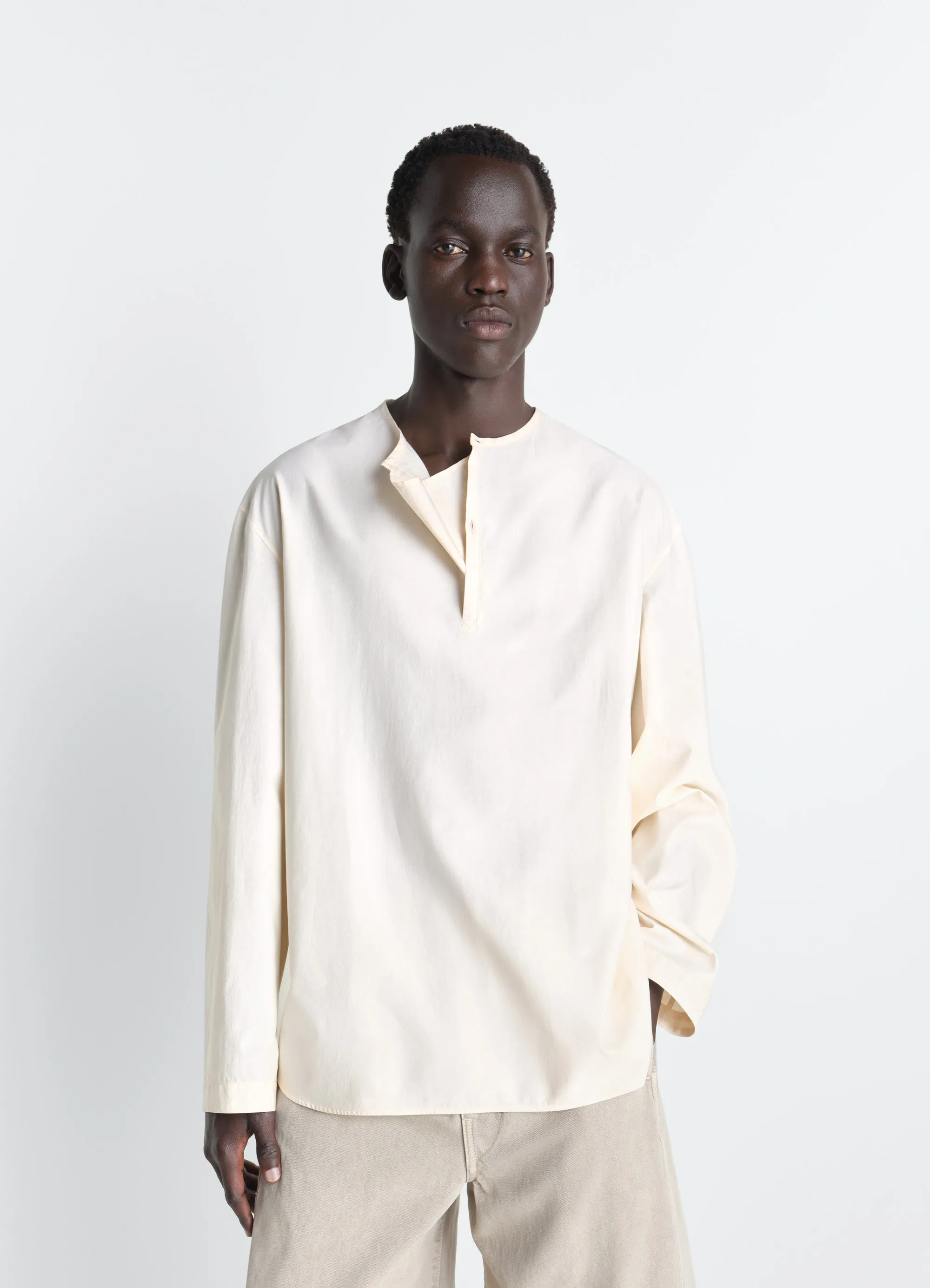 VAREUSE TOP IN WASHED COTTON SILK sold by Lemaire