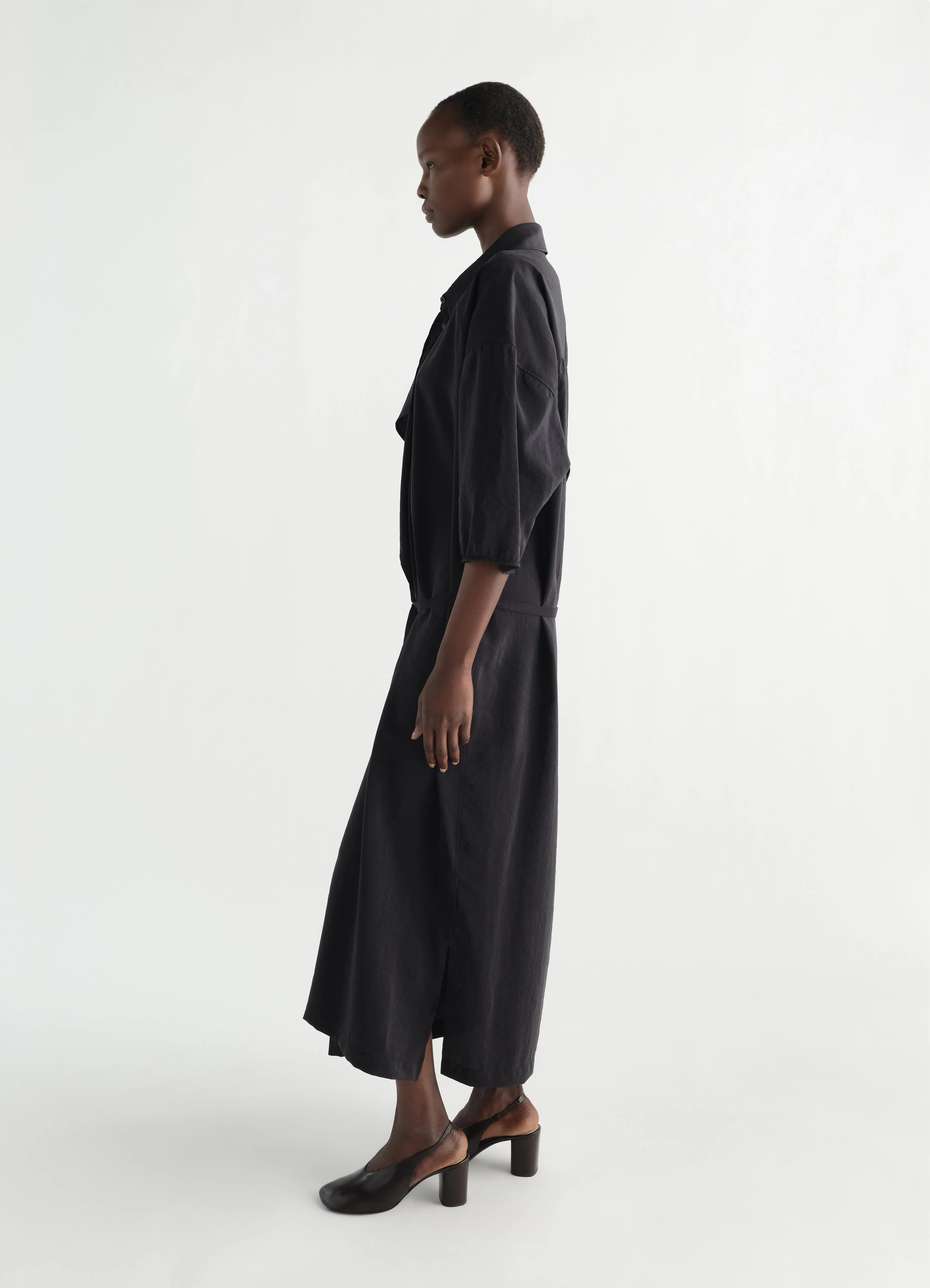 ASYMMETRICAL SHIRT DRESS IN DRY SILK sold by Lemaire product image thumbnail 3
