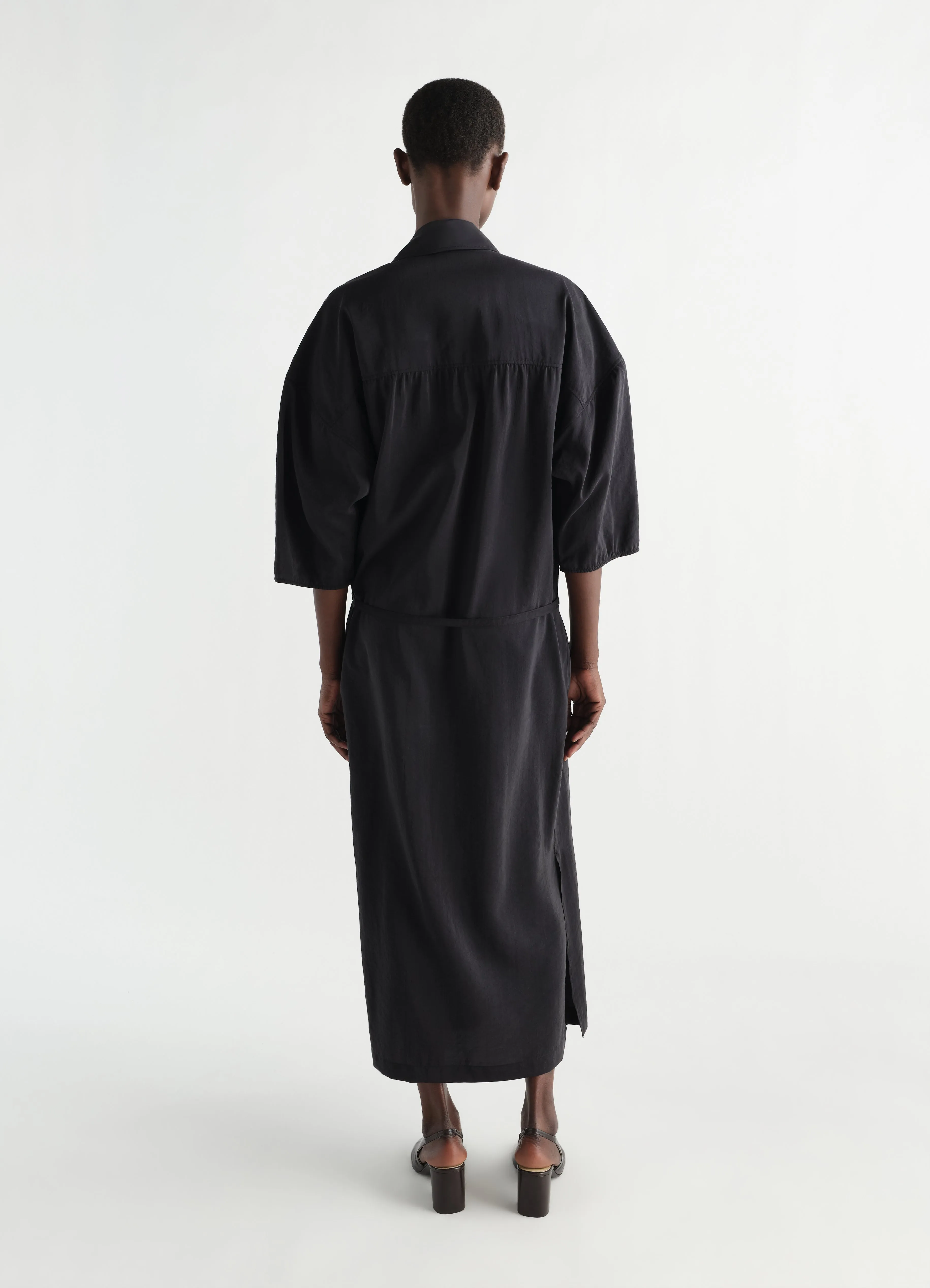 ASYMMETRICAL SHIRT DRESS IN DRY SILK sold by Lemaire product image thumbnail 4