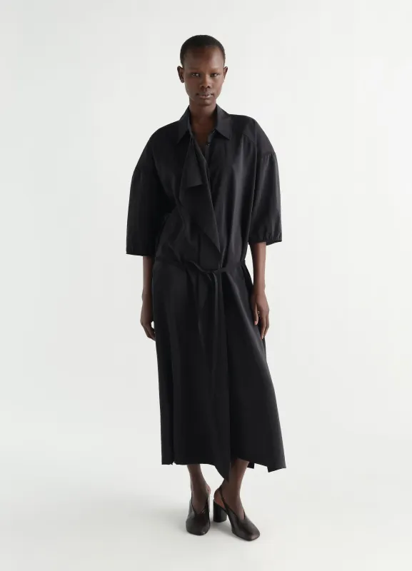 ASYMMETRICAL SHIRT DRESS IN DRY SILK made by Lemaire