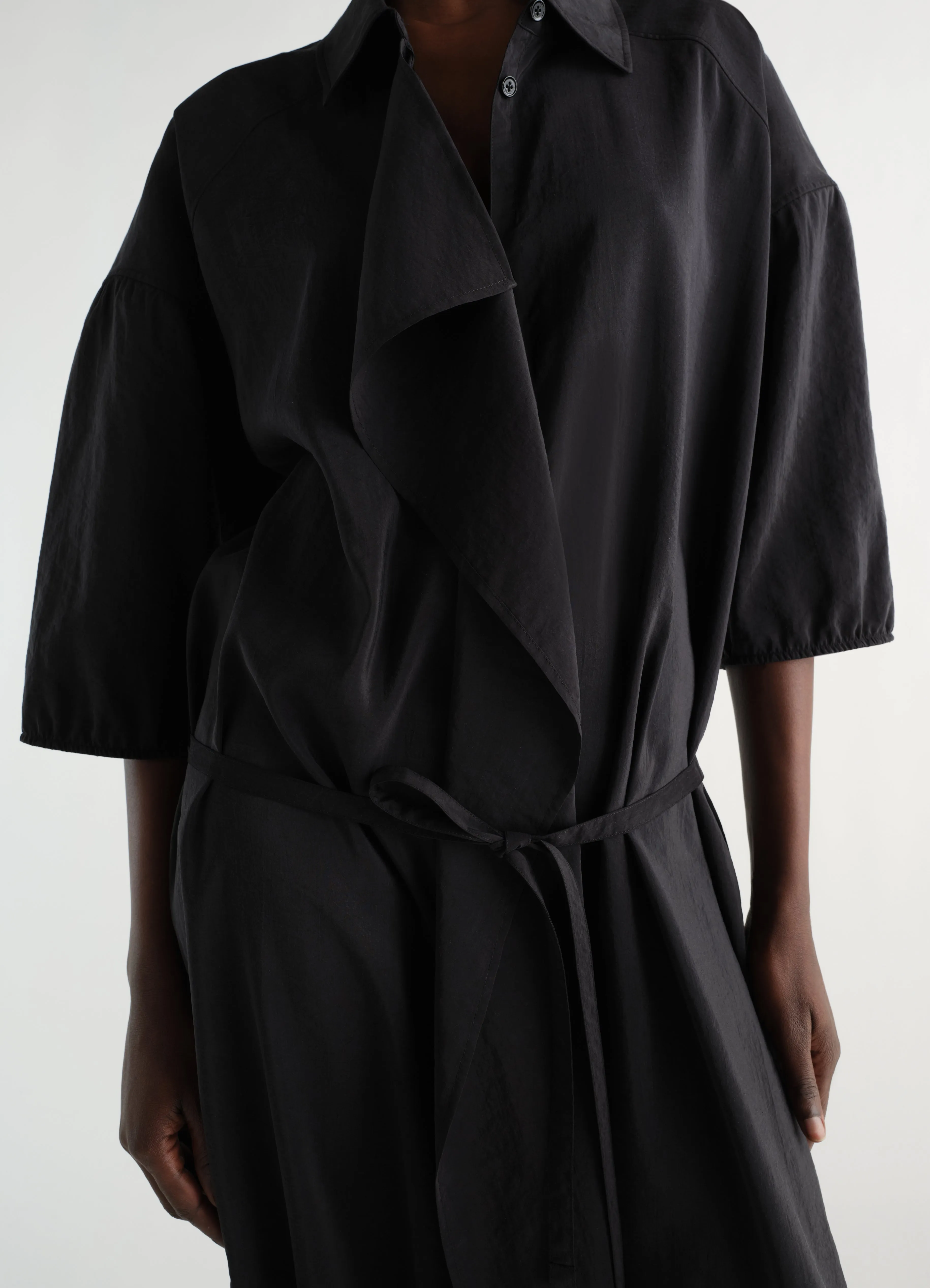 ASYMMETRICAL SHIRT DRESS IN DRY SILK sold by Lemaire product image thumbnail 2
