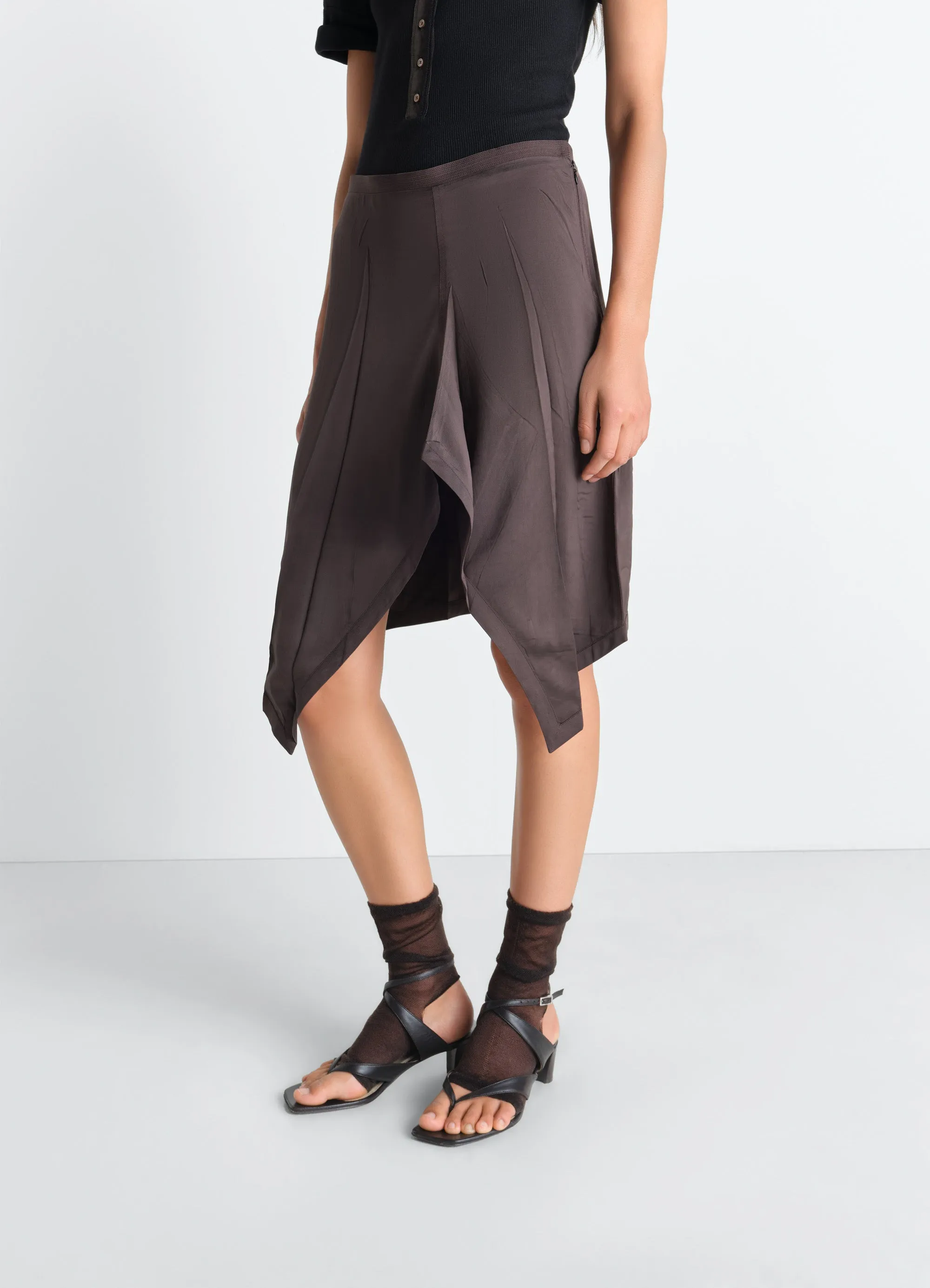 CREASED FOULARD SKIRT IN POLY VISCOSE TWILL sold by Lemaire product image thumbnail 2