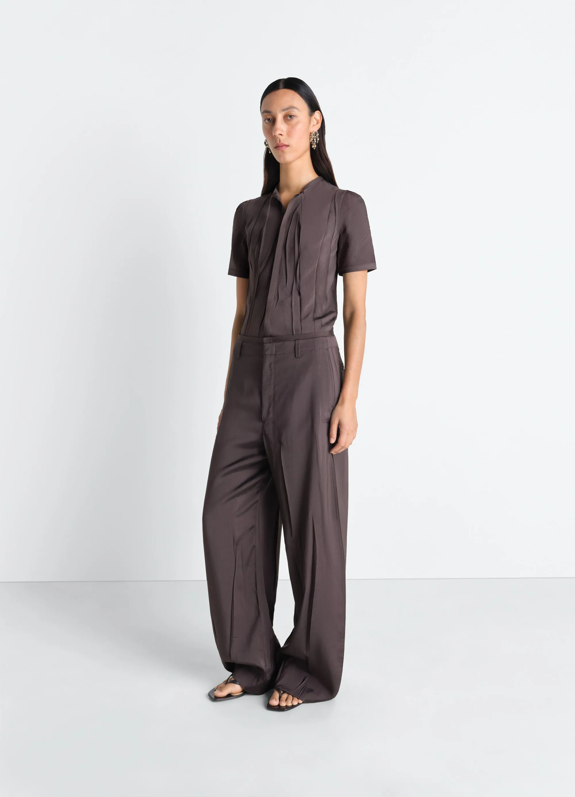 CREASED SOFT PANTS IN POLY VISCOSE TWILL sold by Lemaire