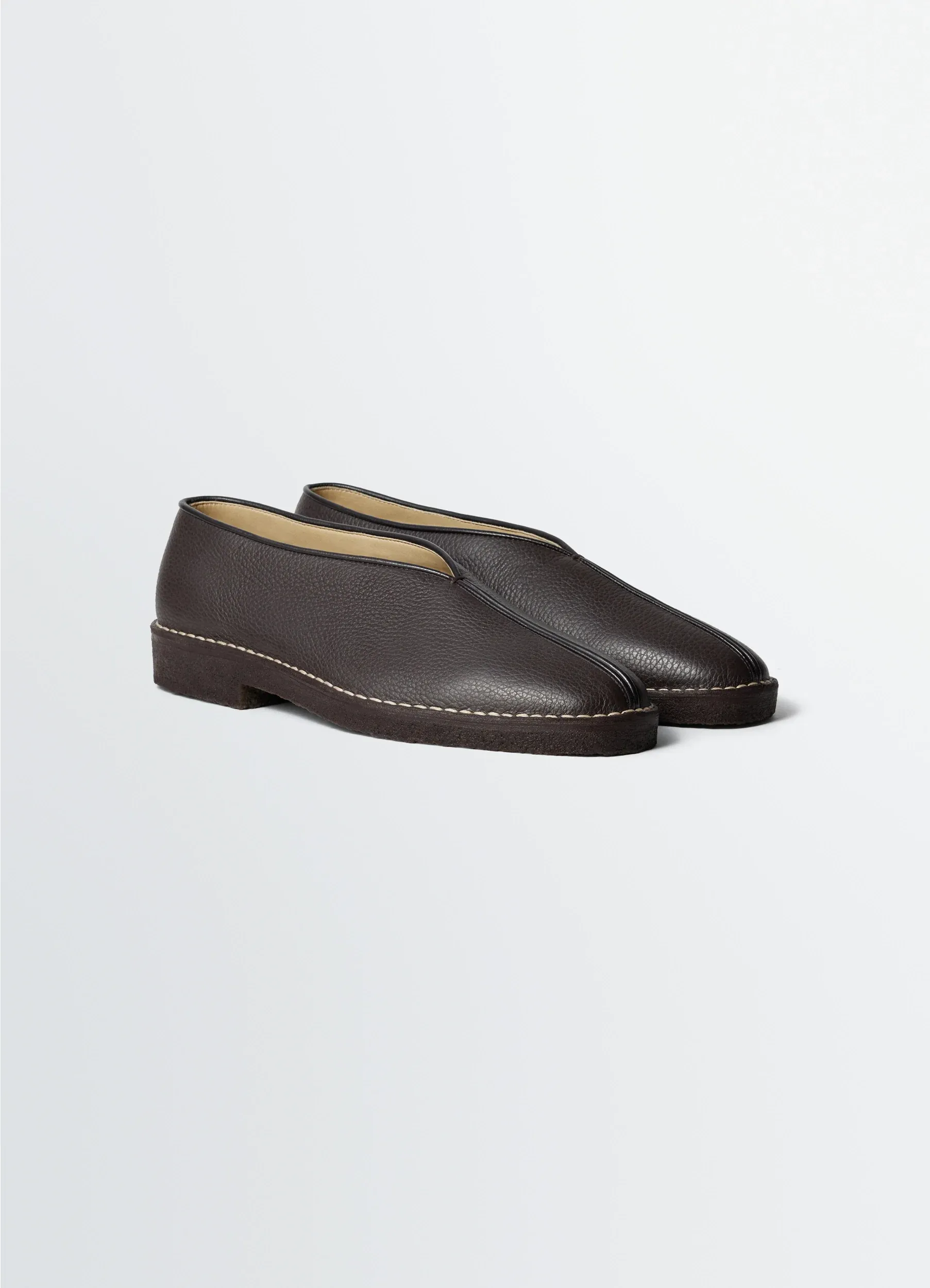 PIPED CREPE SLIPPERS IN LEATHER sold by Lemaire product image thumbnail 2