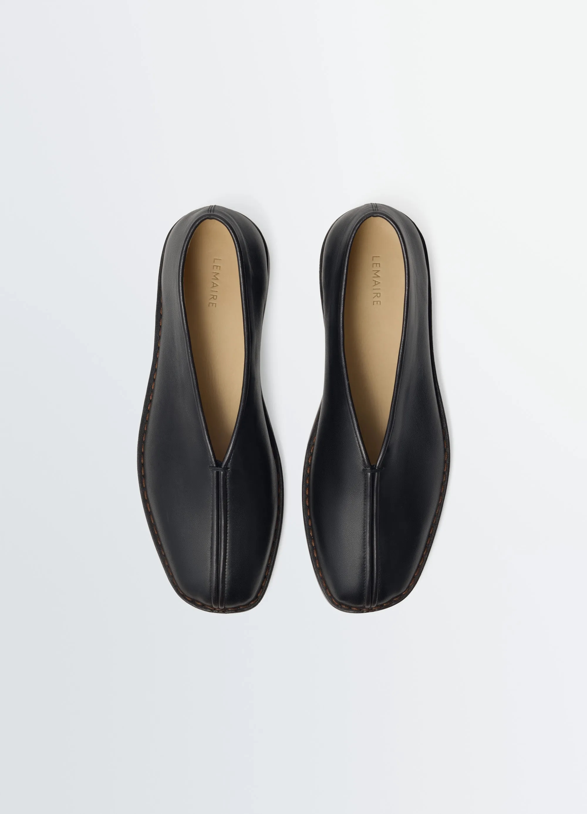 FLAT PIPED SLIPPERS IN LEATHER sold by Lemaire product image thumbnail 5