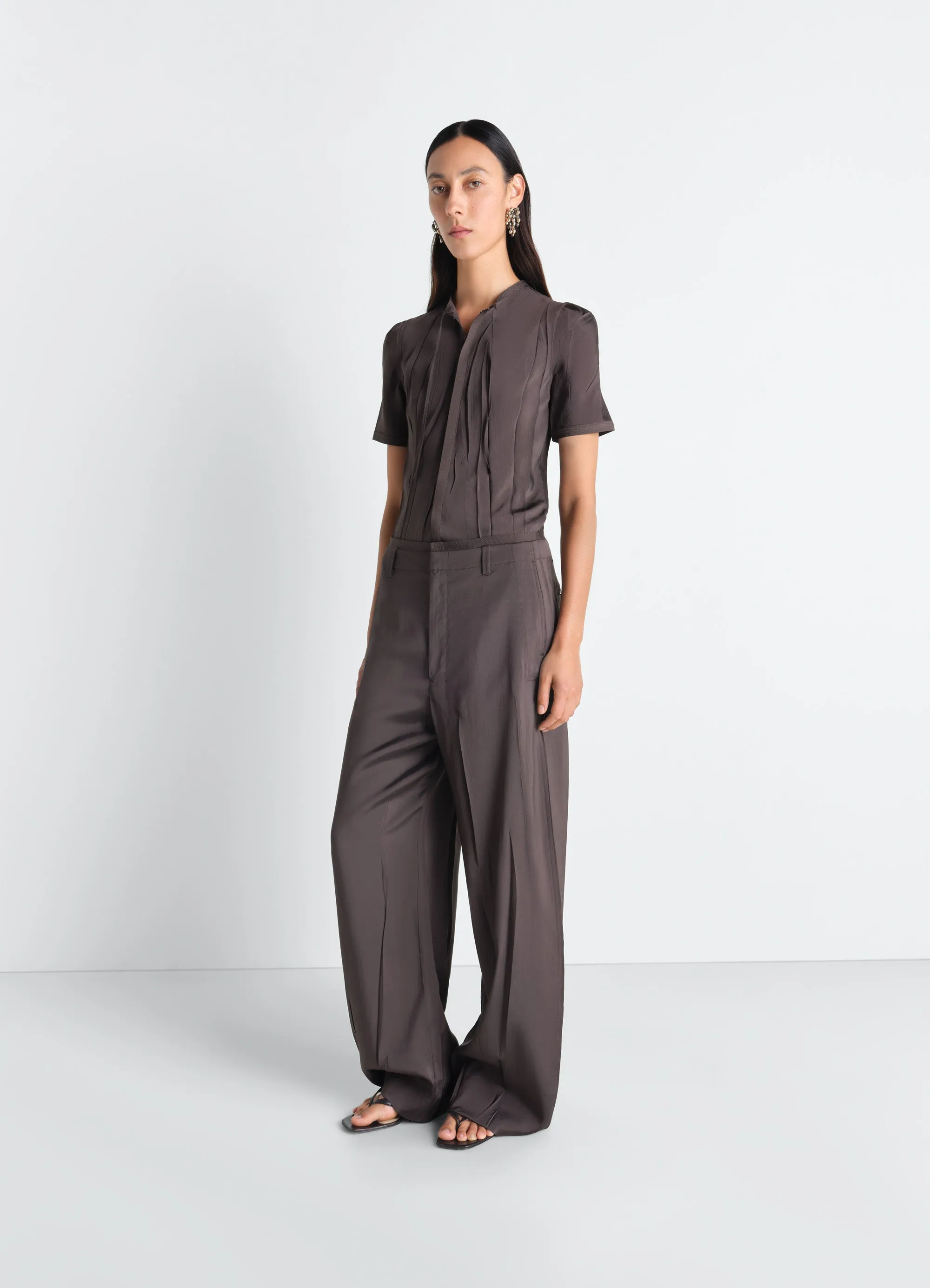 CREASED FITTED SHIRT IN POLY VISCOSE TWILL sold by Lemaire product image thumbnail 2