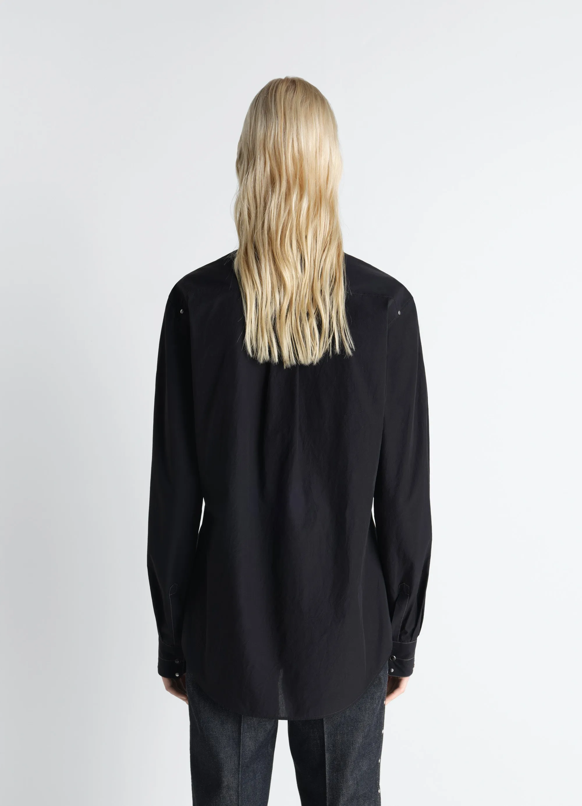 FITTED SHIRT WITH STUDS IN CREPE COTTON sold by Lemaire product image thumbnail 5
