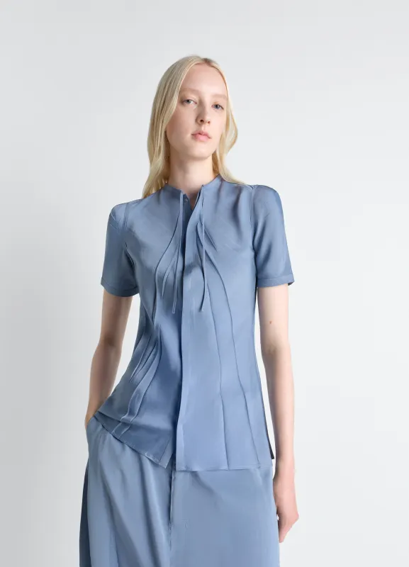 CREASED FITTED SHIRT IN POLY VISCOSE TWILL made by Lemaire