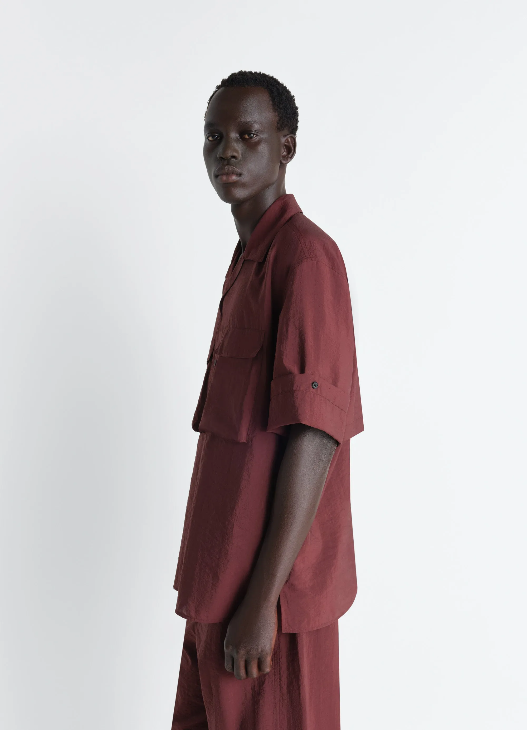 SHORT SLEEVE UTILITY SHIRT IN WASHED TECHNICAL COTTON sold by Lemaire product image thumbnail 3