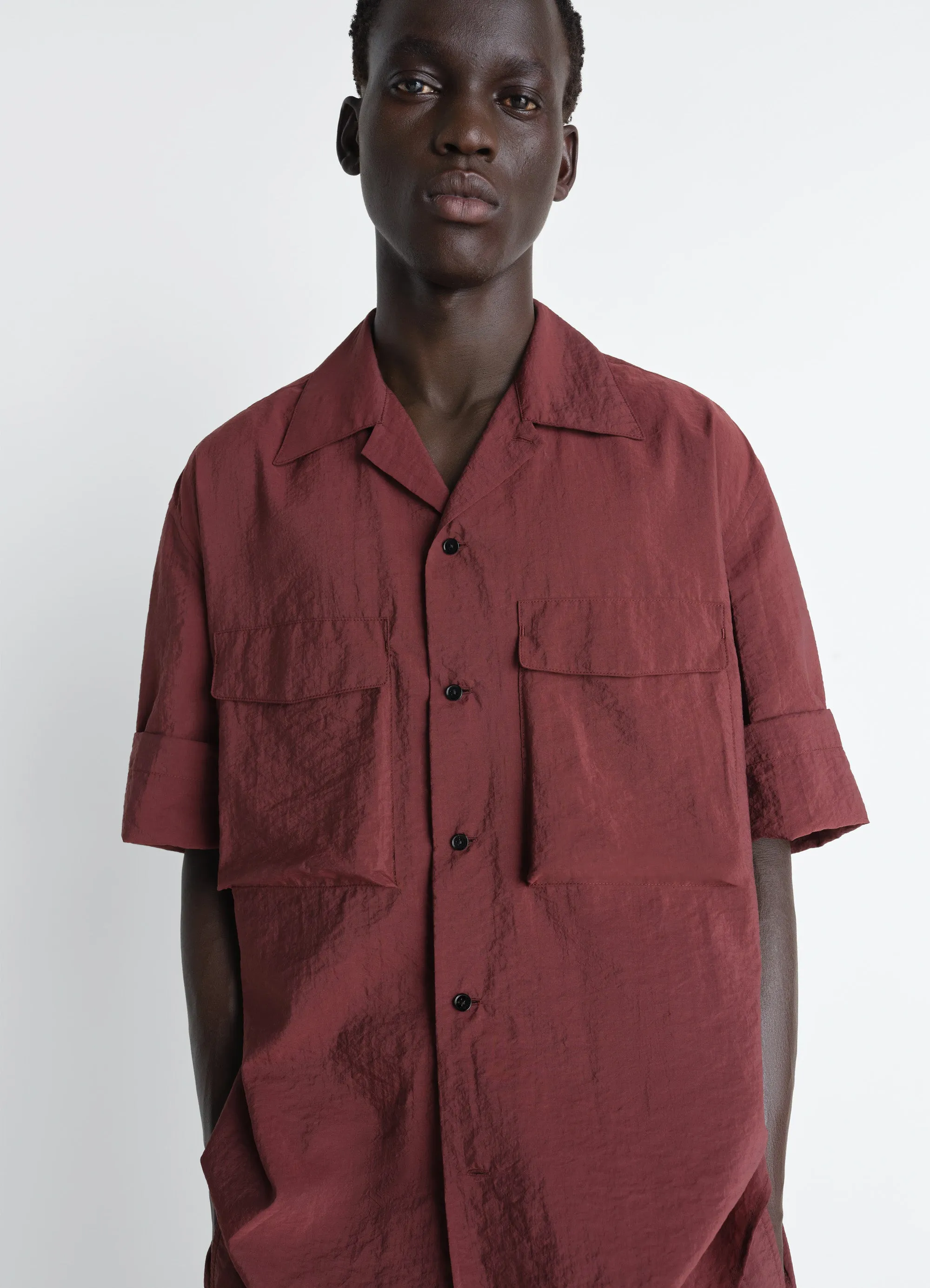 SHORT SLEEVE UTILITY SHIRT IN WASHED TECHNICAL COTTON sold by Lemaire