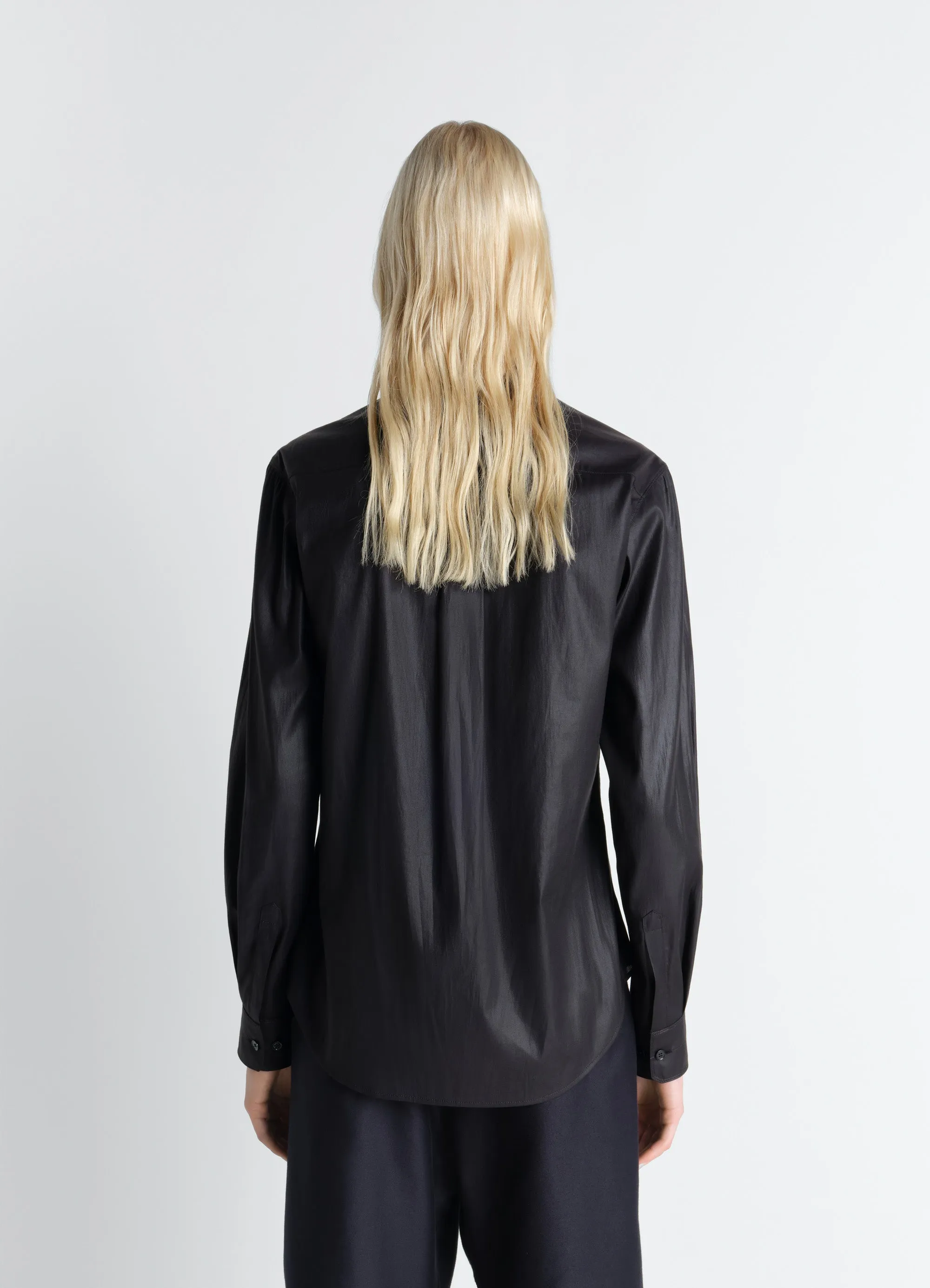POINTED COLLAR SURREALIST SHIRT IN CHINTZED TOILE sold by Lemaire product image thumbnail 5