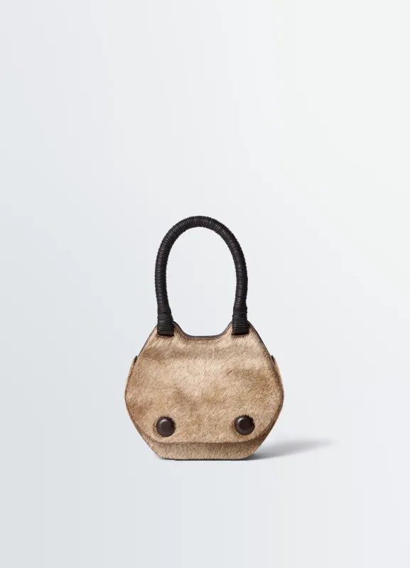 FROG HANDBAG IN PONY-EFFECT LEATHER made by Lemaire