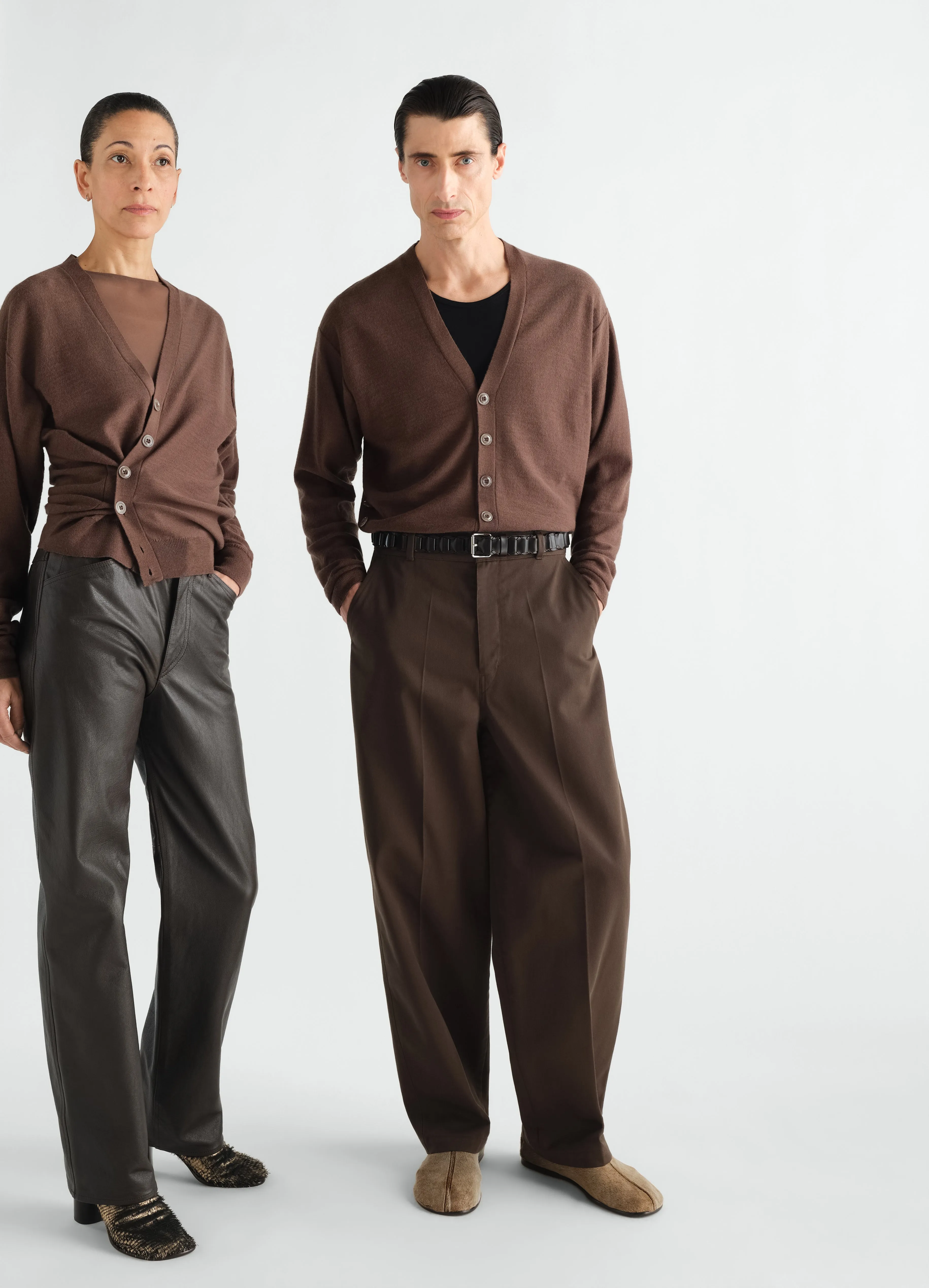 RELAXED TWISTED CARDIGAN IN MERINO BLEND sold by Lemaire