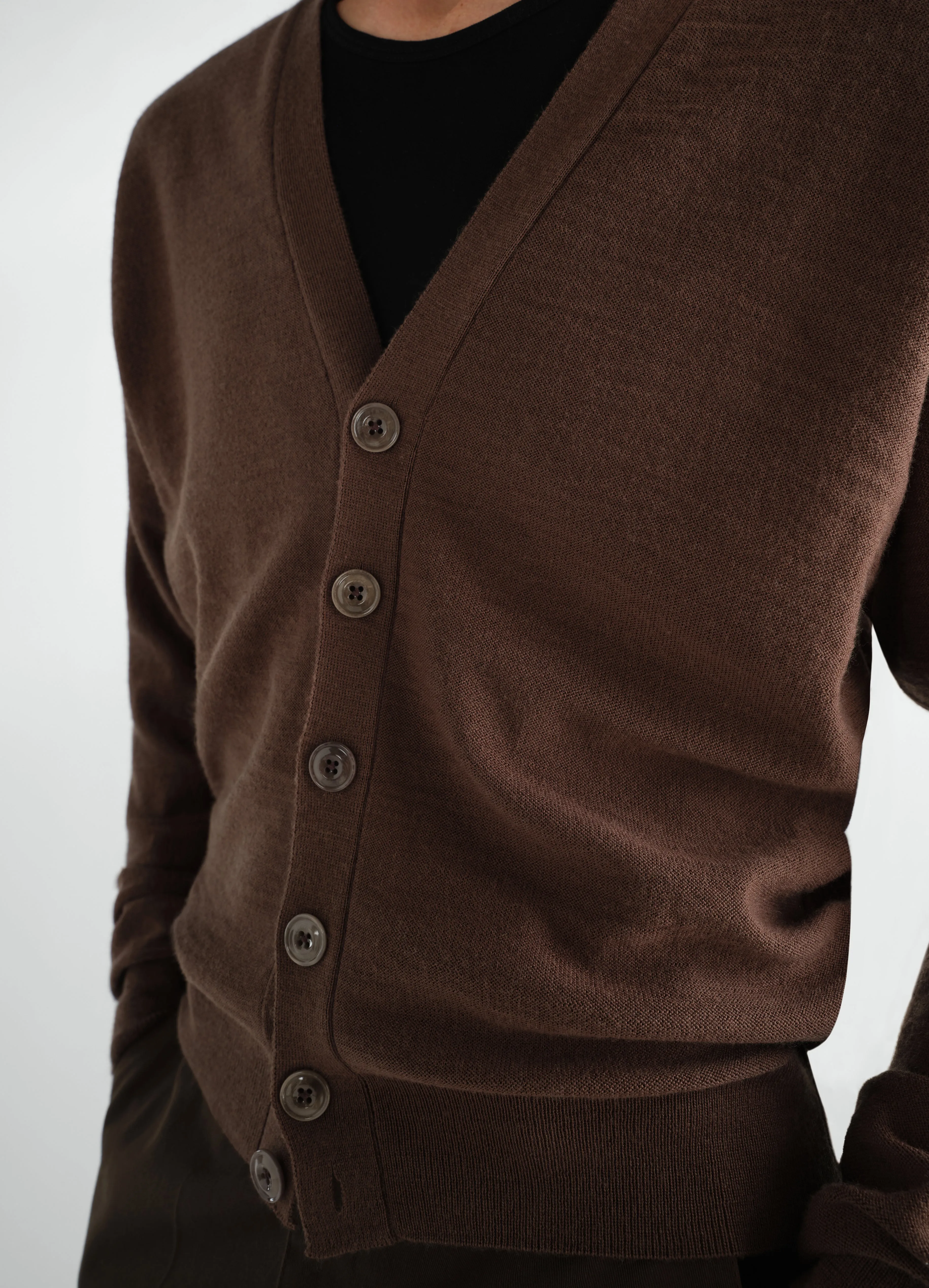 RELAXED TWISTED CARDIGAN IN MERINO BLEND sold by Lemaire product image thumbnail 5