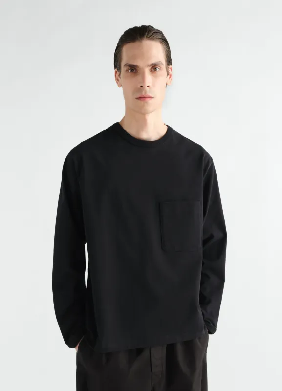 LONG-SLEEVE BOXY T-SHIRT IN COMPACT COTTON JERSEY made by Lemaire