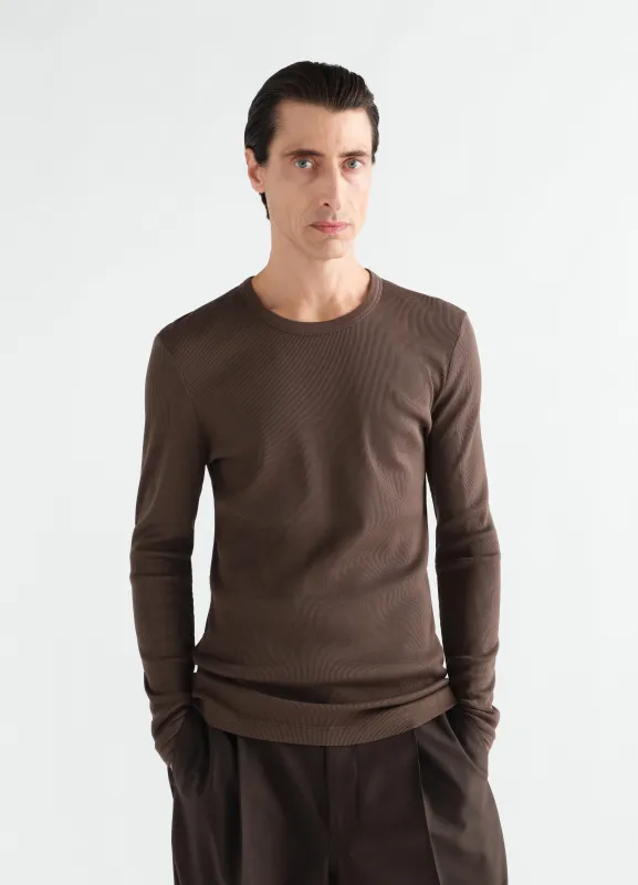 LONG-SLEEVE TOP IN RIBBED JERSEY made by Lemaire