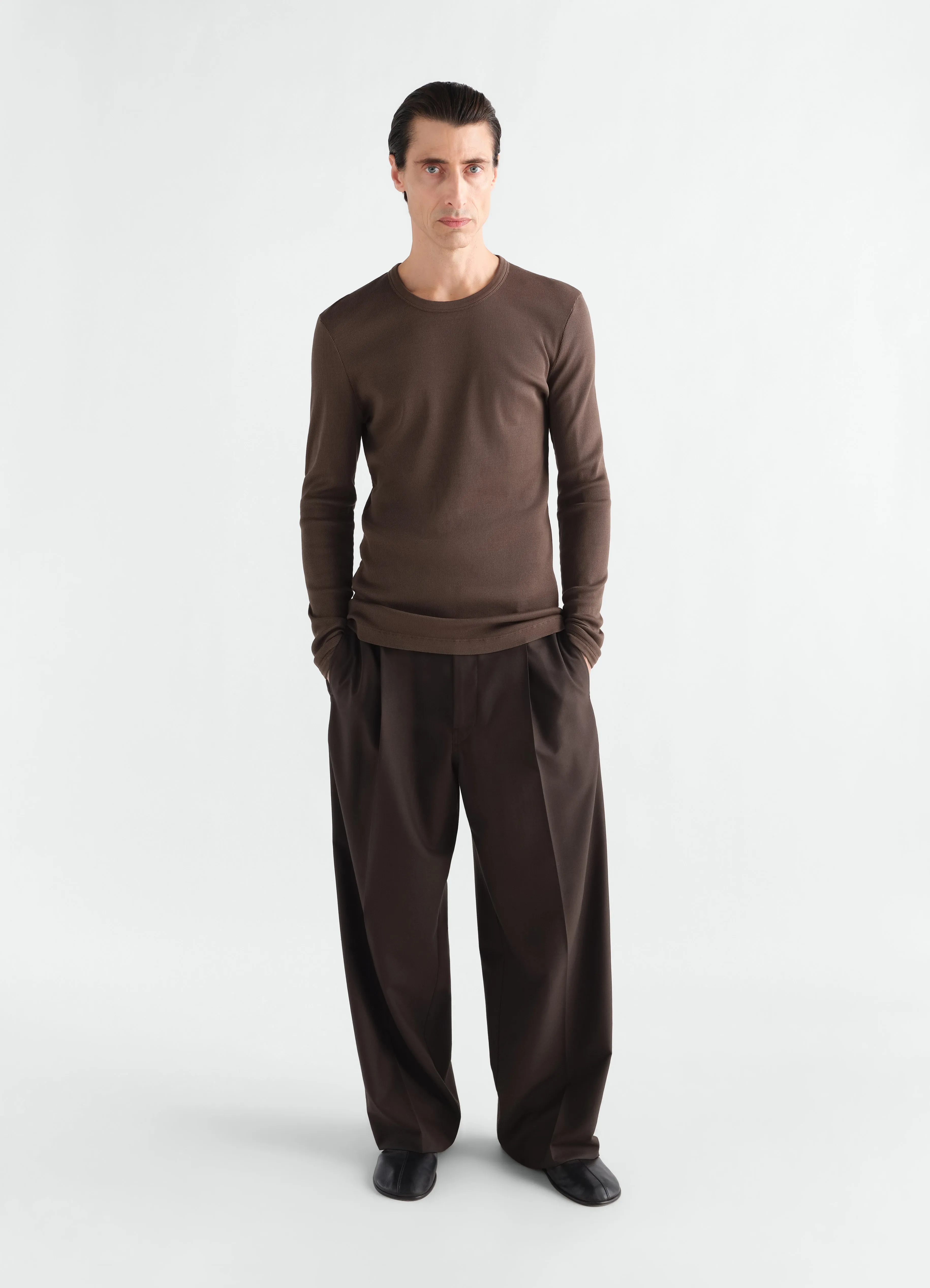LONG-SLEEVE TOP IN RIBBED JERSEY sold by Lemaire product image thumbnail 2