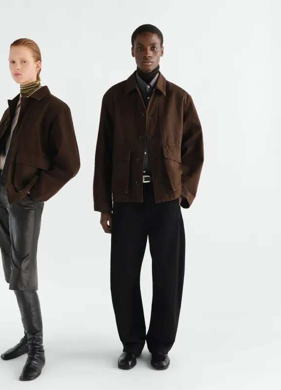BOXY JACKET IN HEAVY GARMENT-DYED BROKEN TWILL made by Lemaire