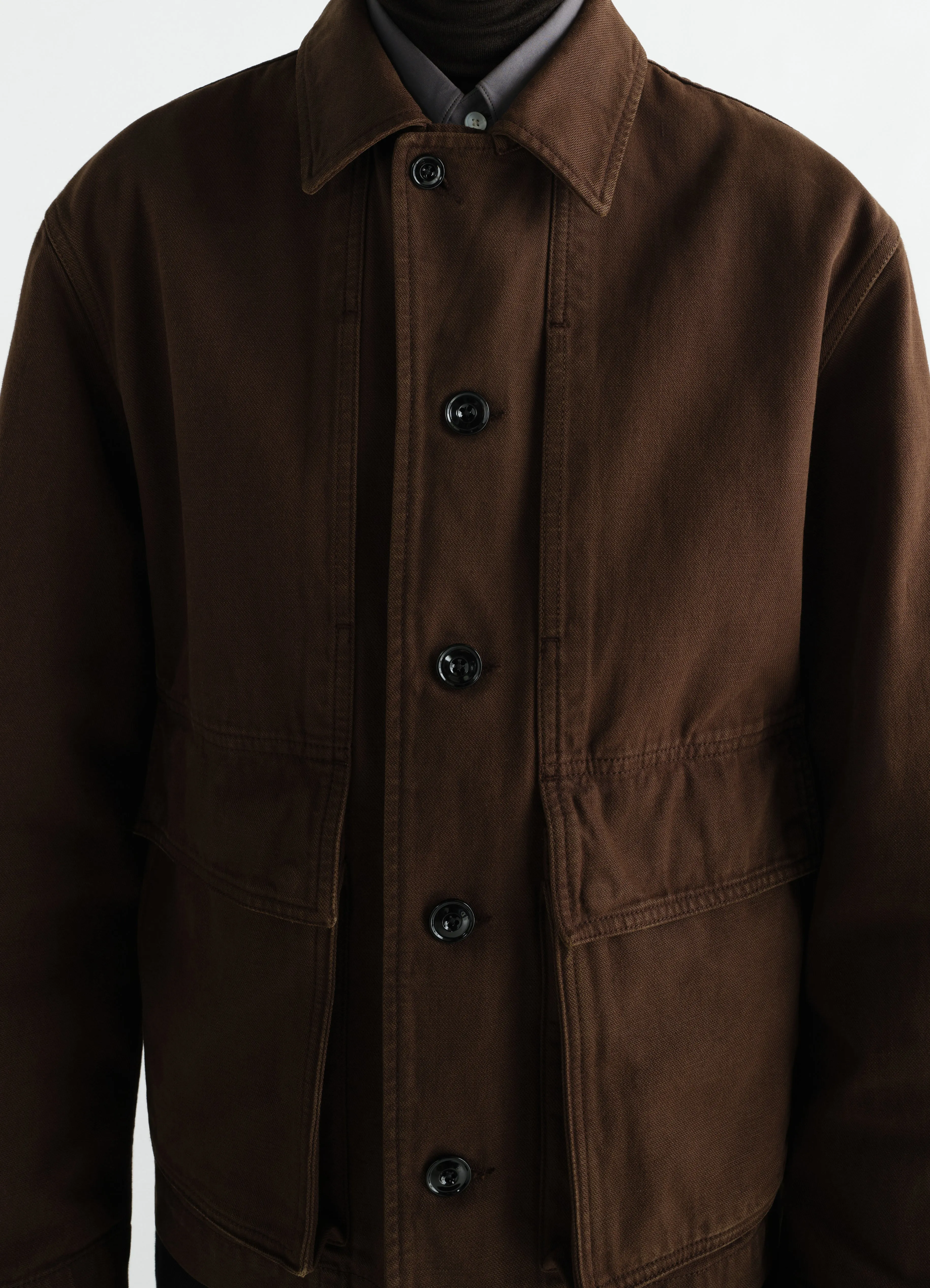 BOXY JACKET IN HEAVY GARMENT-DYED BROKEN TWILL sold by Lemaire product image thumbnail 5