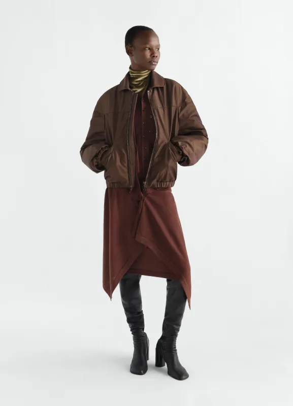BUTTONED SKIRT IN MERINO WOOL BLEND made by Lemaire