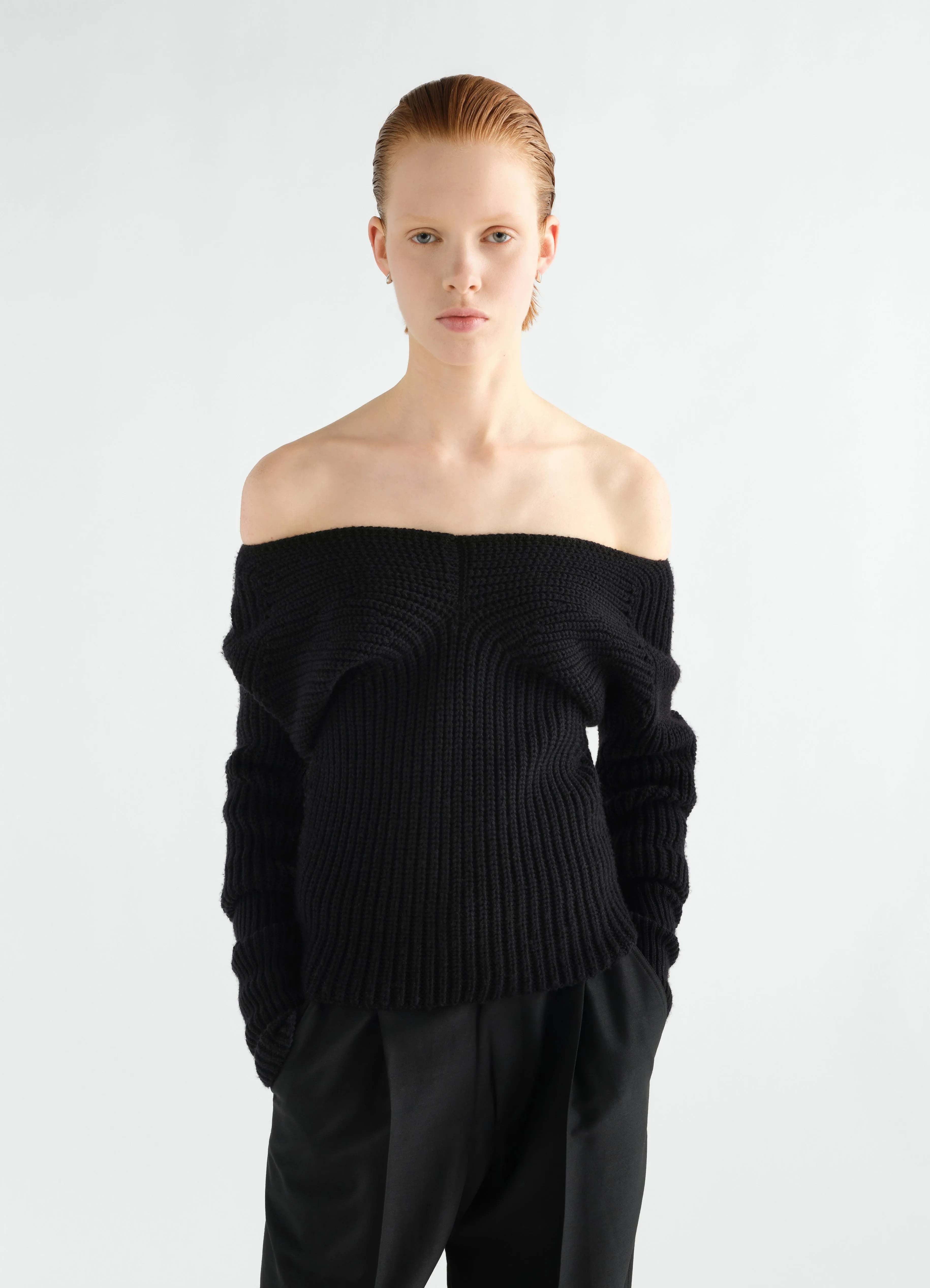 OFF-SHOULDER SWEATER IN WORSTED WOOL sold by Lemaire product image thumbnail 5