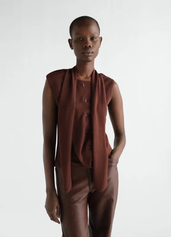 ASYMMETRICAL CARDIGAN IN MERINO WOOL BLEND made by Lemaire