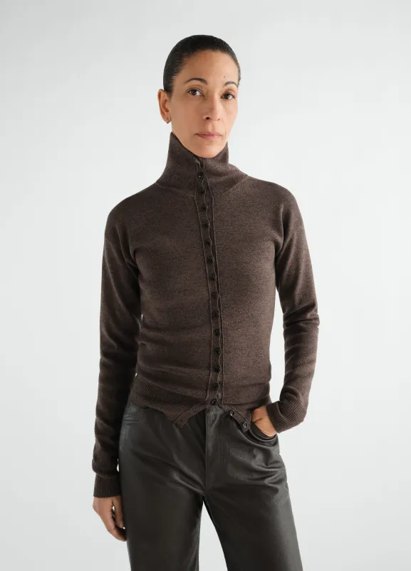 BUTTONED TOP IN FINE WOOL made by Lemaire