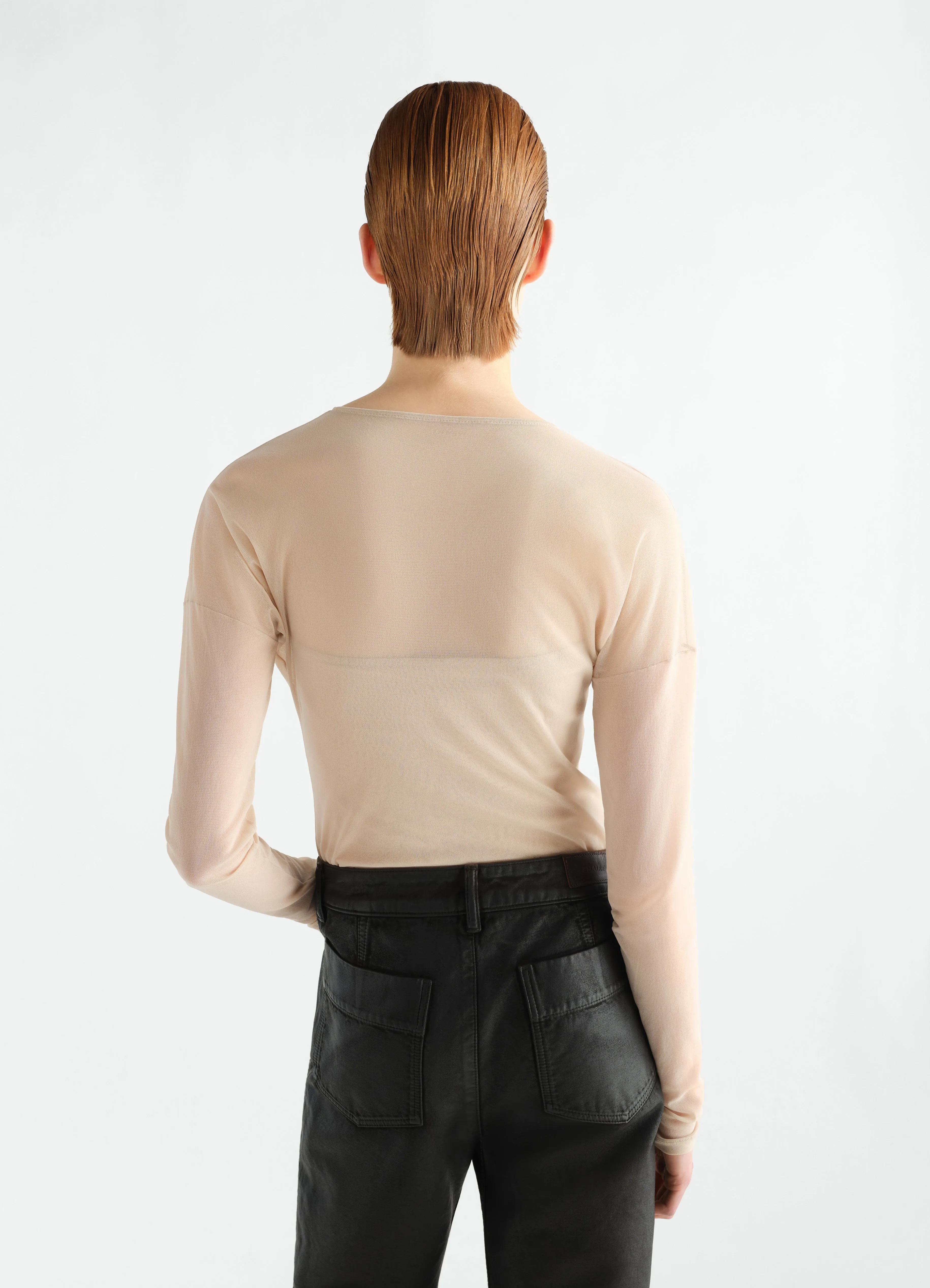 LONG-SLEEVE BALLERINA-STYLE TOP IN MESH JERSEY sold by Lemaire product image thumbnail 5