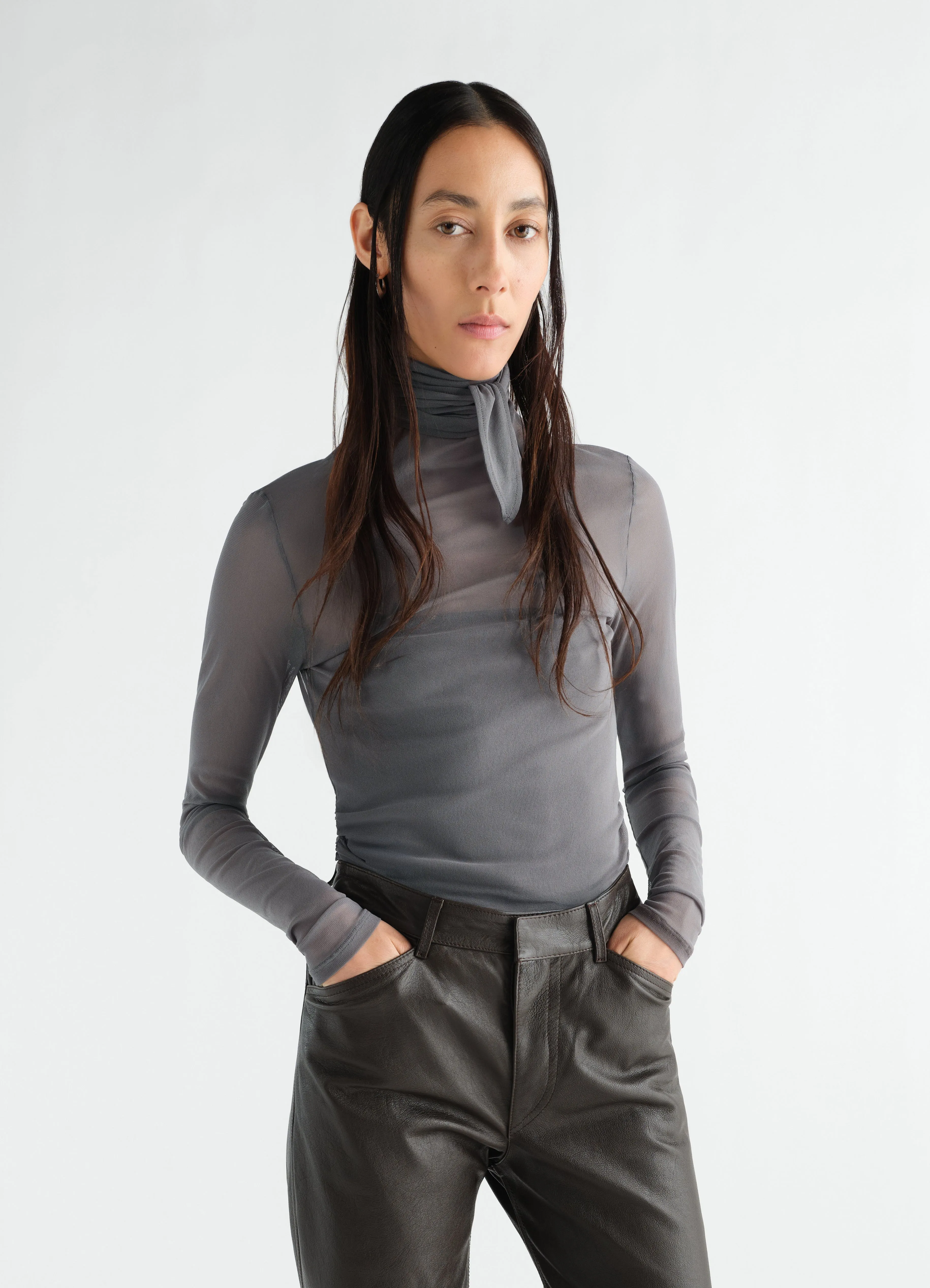 BALLERINA SCARF TOP IN MESH JERSEY sold by Lemaire