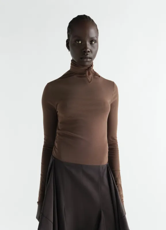 BALLERINA SCARF TOP IN MESH JERSEY made by Lemaire