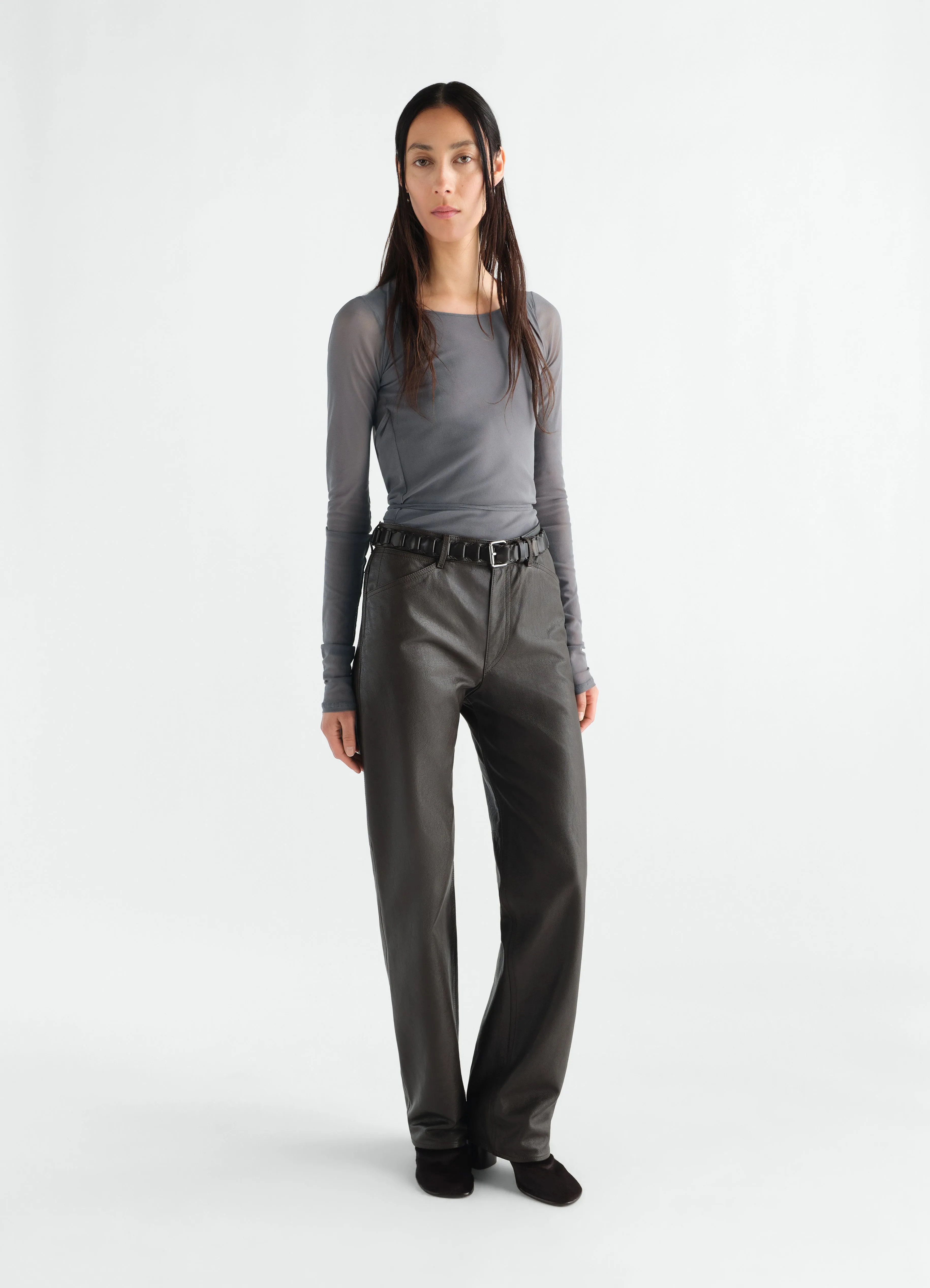BALLERINA WRAP TOP IN MESH JERSEY sold by Lemaire product image thumbnail 2