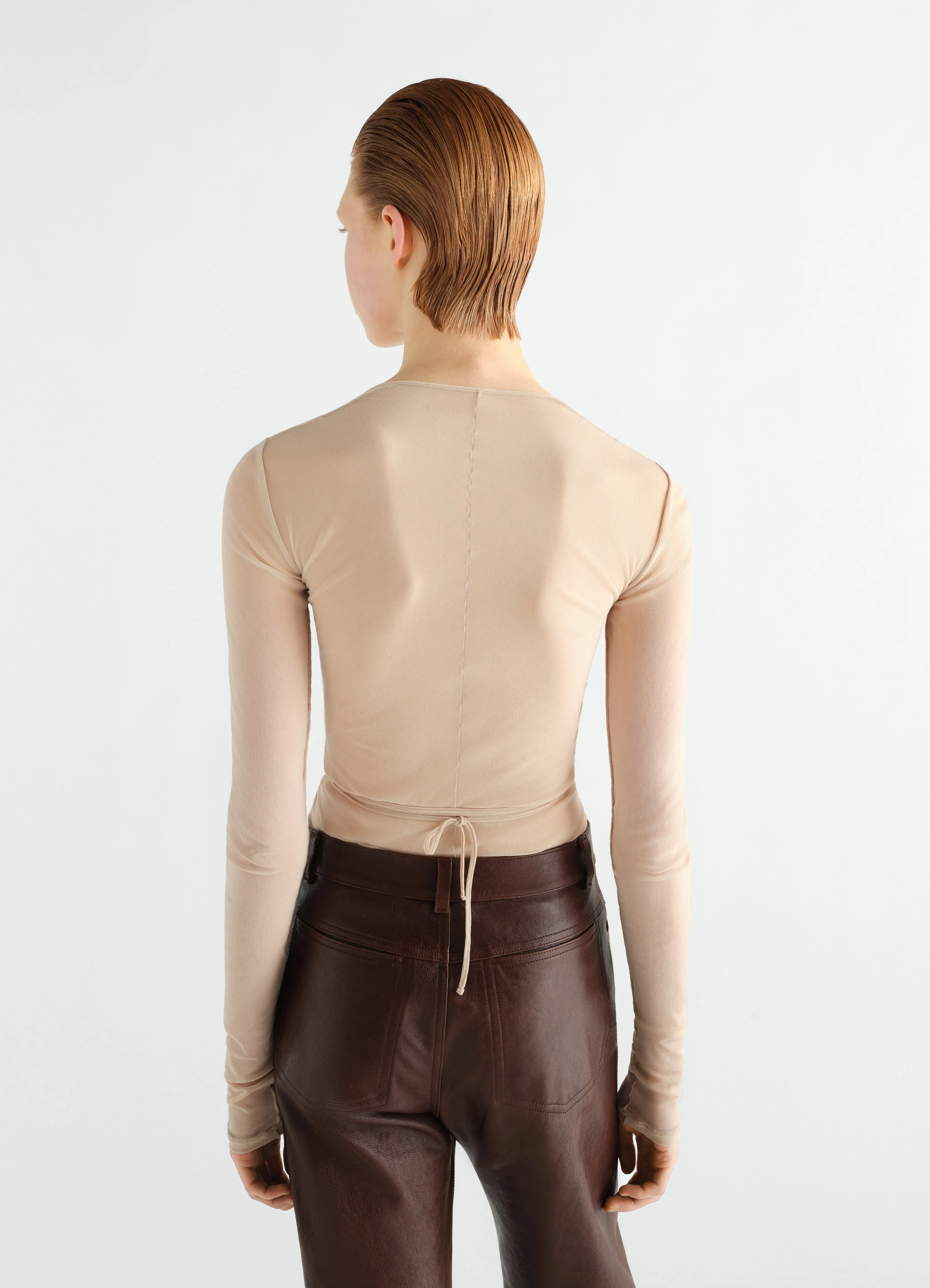 BALLERINA WRAP TOP IN MESH JERSEY sold by Lemaire product image thumbnail 5