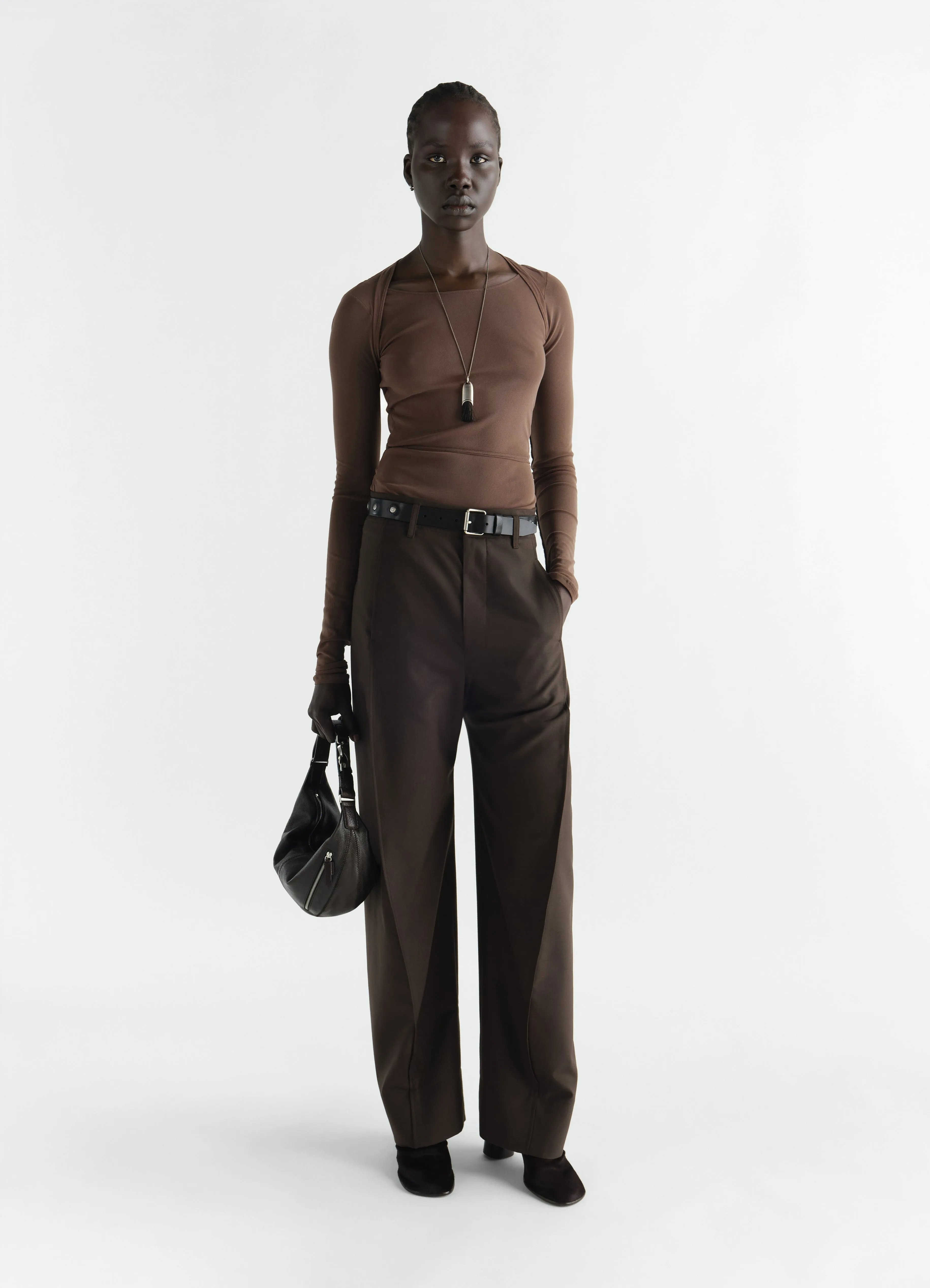 BALLERINA WRAP TOP IN MESH JERSEY sold by Lemaire product image thumbnail 2