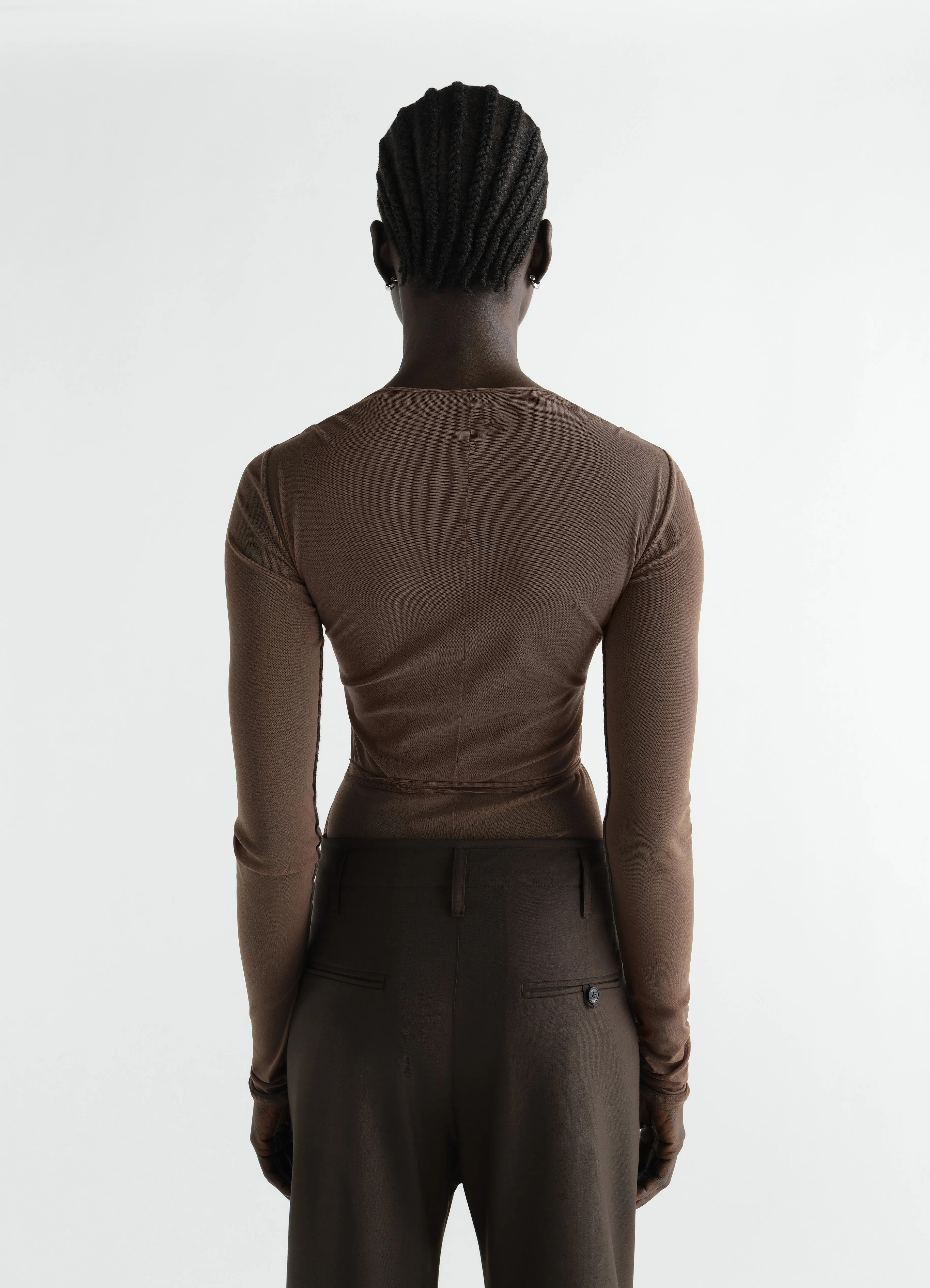 BALLERINA WRAP TOP IN MESH JERSEY sold by Lemaire product image thumbnail 5