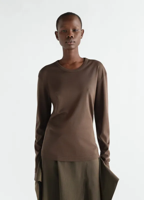 RIB LONG SLEEVE TOP IN JERSEY made by Lemaire