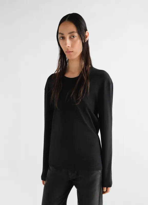RIB LONG SLEEVE TOP IN JERSEY made by Lemaire