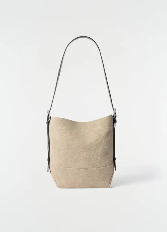 SMALL BELTED TOTE BAG IN HEAVY ECO COTTON CANVAS made by Lemaire