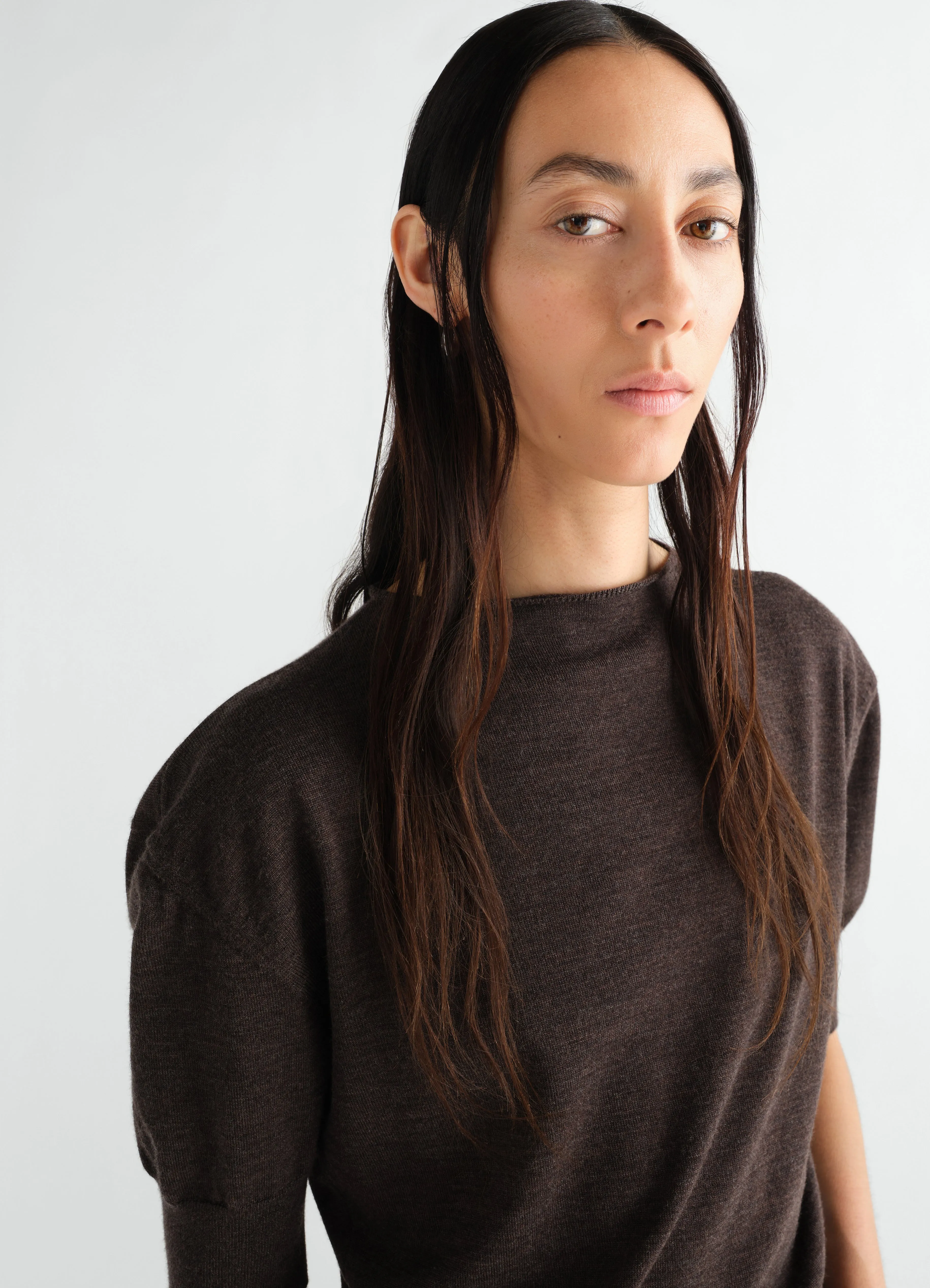 SHORT-SLEEVE SWEATER IN FINE MERINO WOOL sold by Lemaire product image thumbnail 4