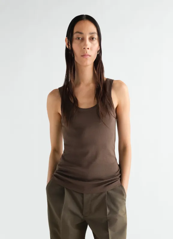 RIB TANK TOP IN JERSEY made by Lemaire