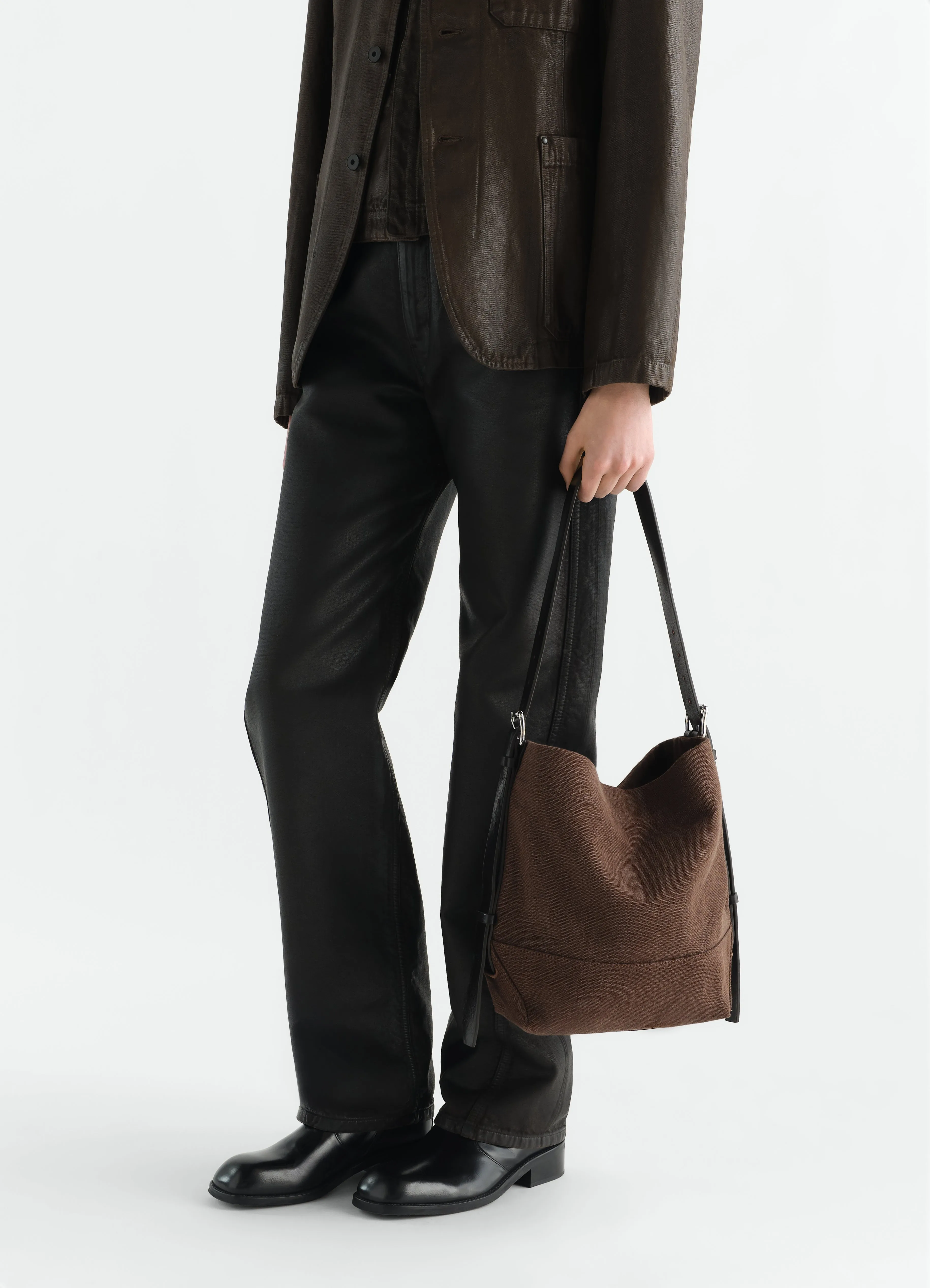 SMALL BELTED TOTE BAG IN HEAVY ECO COTTON CANVAS sold by Lemaire product image thumbnail 2
