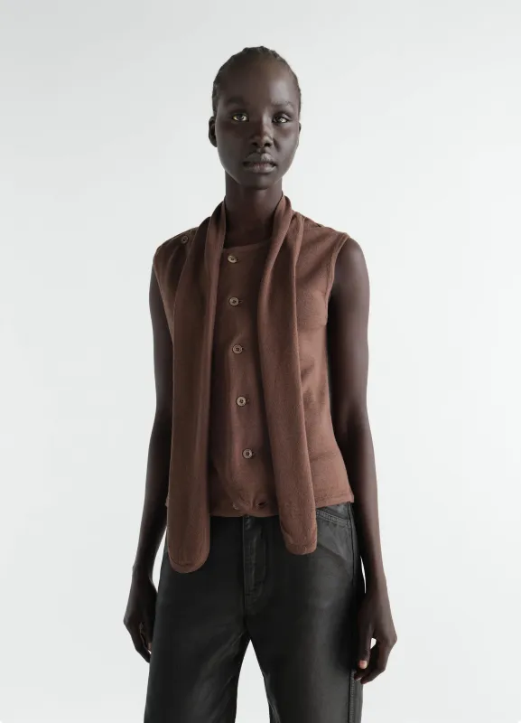ASYMMETRICAL CARDIGAN IN MERINO WOOL BLEND made by Lemaire