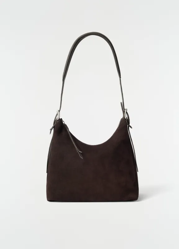SMALL BELTED HOBO BAG IN SUEDE LEATHER made by Lemaire