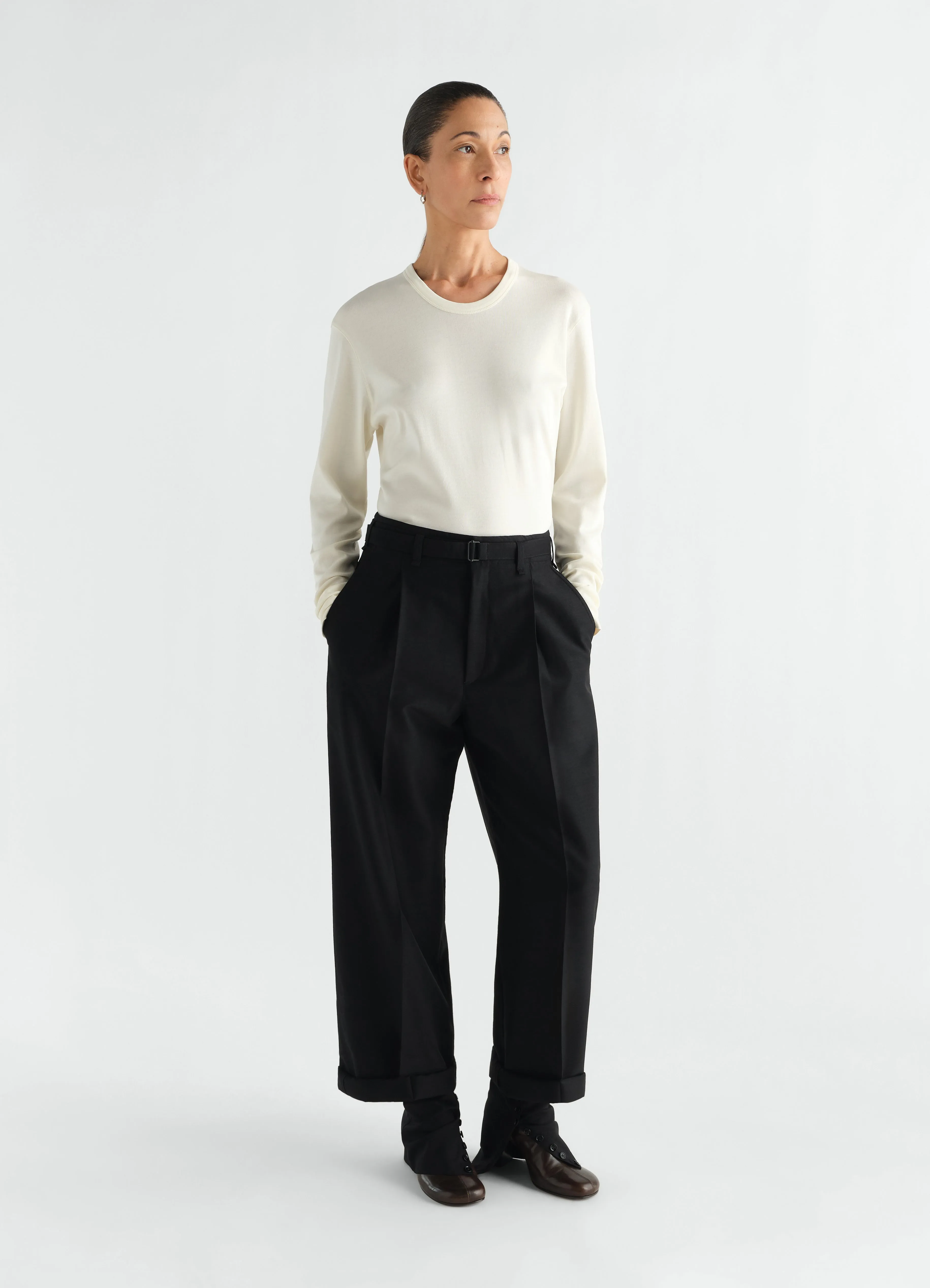 RIB LONG SLEEVE TOP IN JERSEY sold by Lemaire product image thumbnail 2