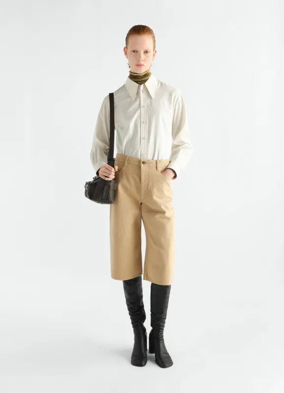5 POCKET BERMUDAS IN GARMENT DYED HEAVY BROKEN TWILL made by Lemaire