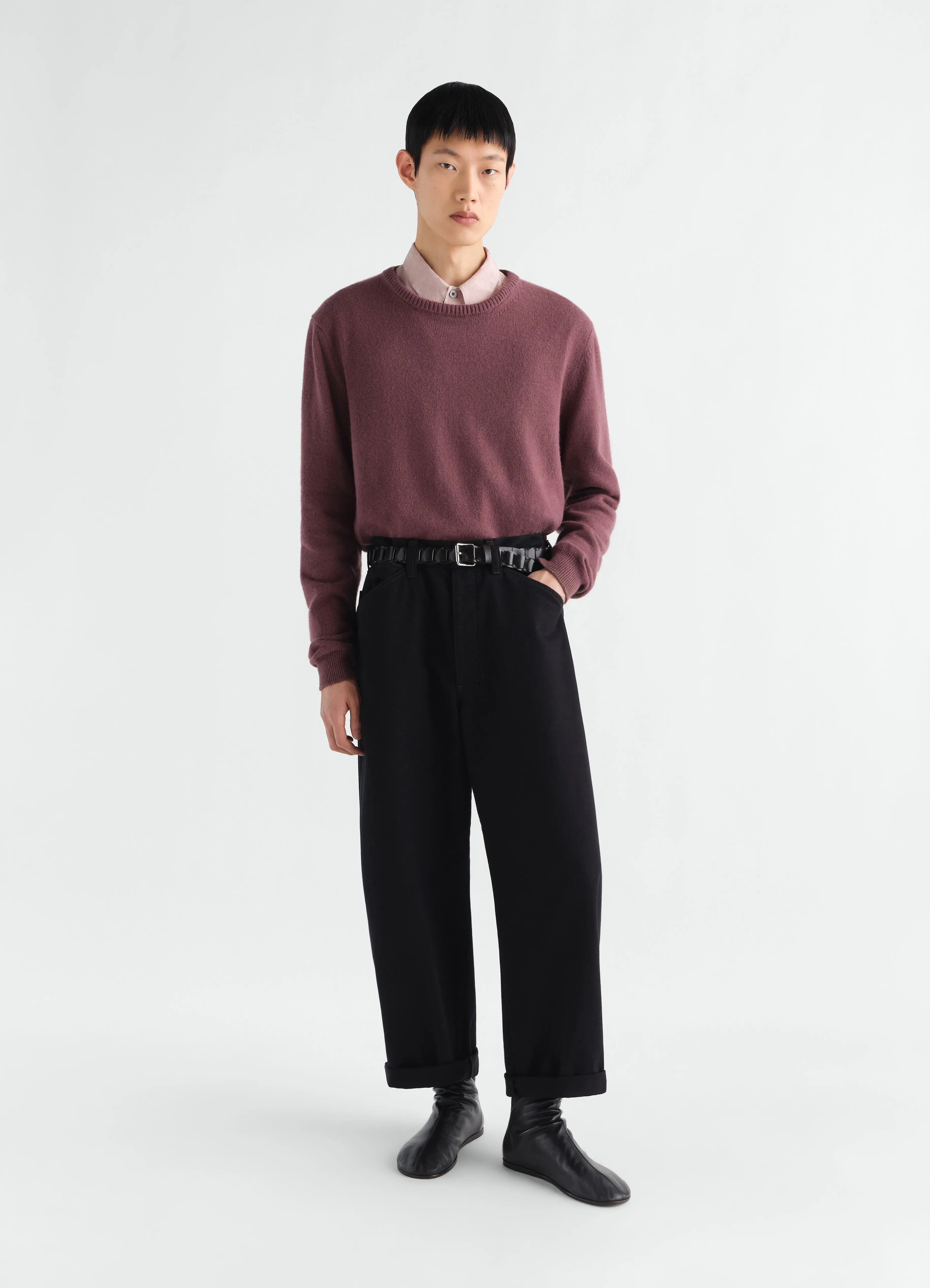 CREW-NECK SWEATER IN ALPACA WOOL BLEND sold by Lemaire product image thumbnail 2
