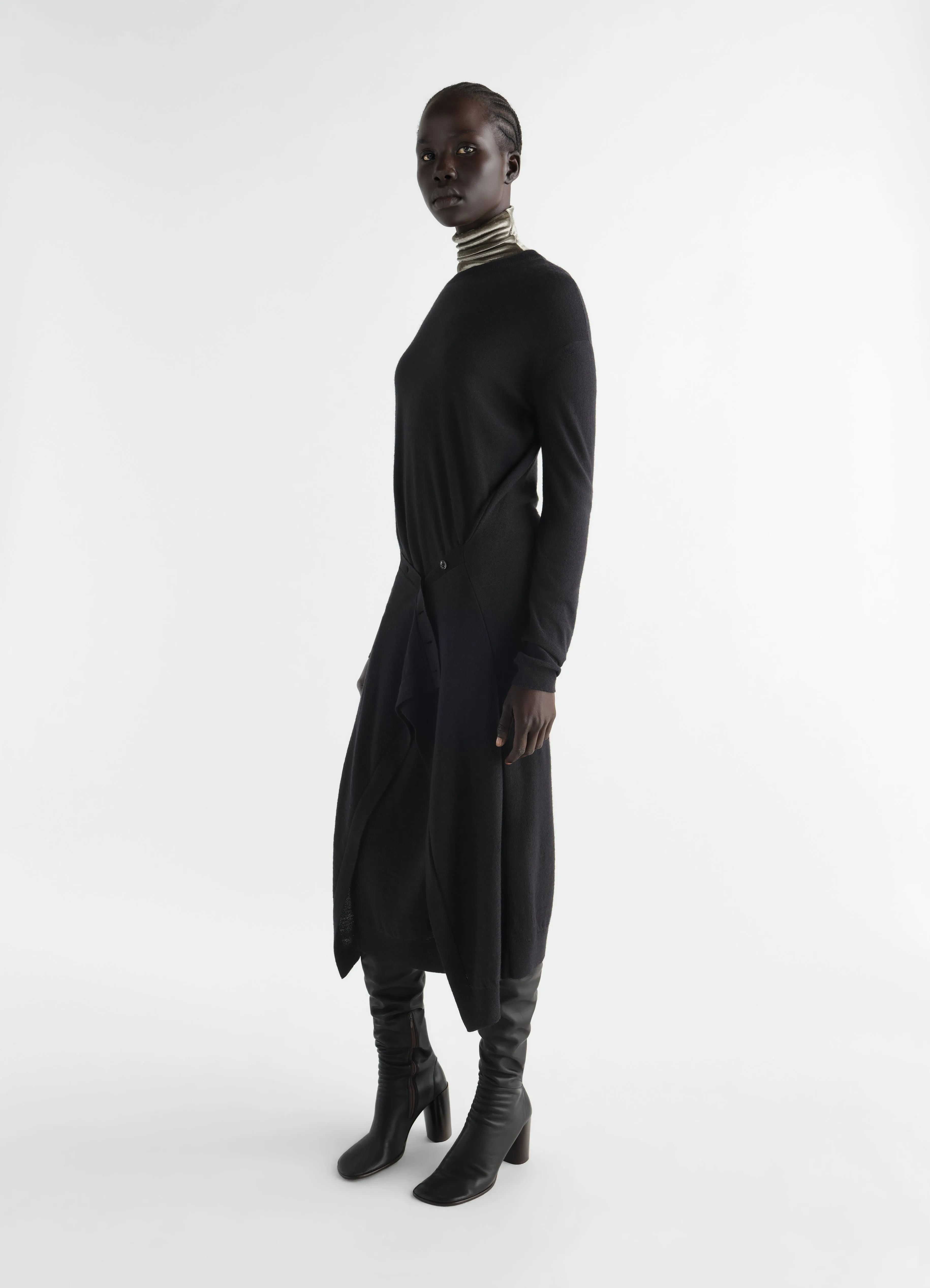 BUTTONED DRESS IN MERINO WOOL BLEND sold by Lemaire product image thumbnail 3