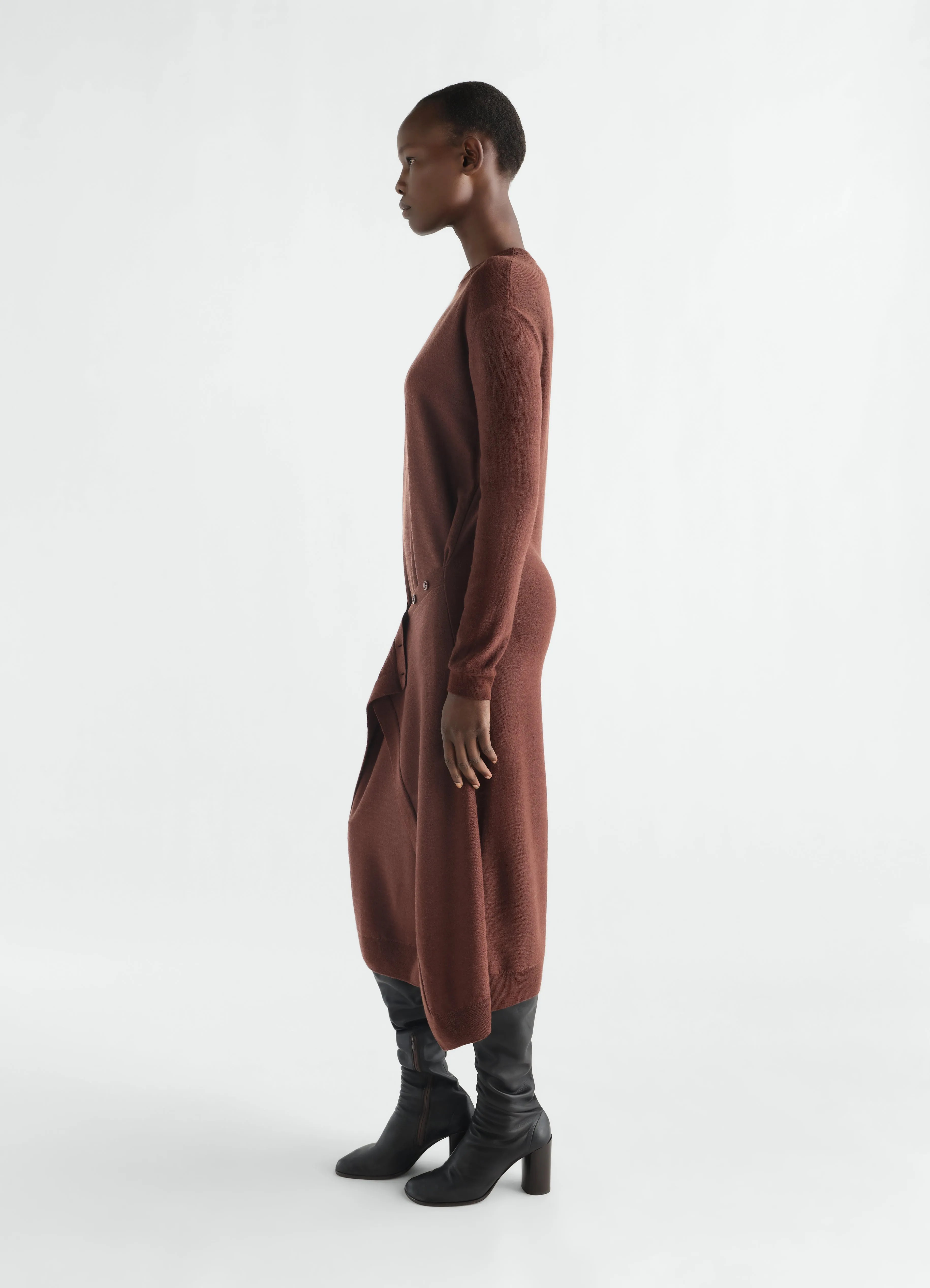 BUTTONED DRESS IN MERINO WOOL BLEND sold by Lemaire product image thumbnail 4